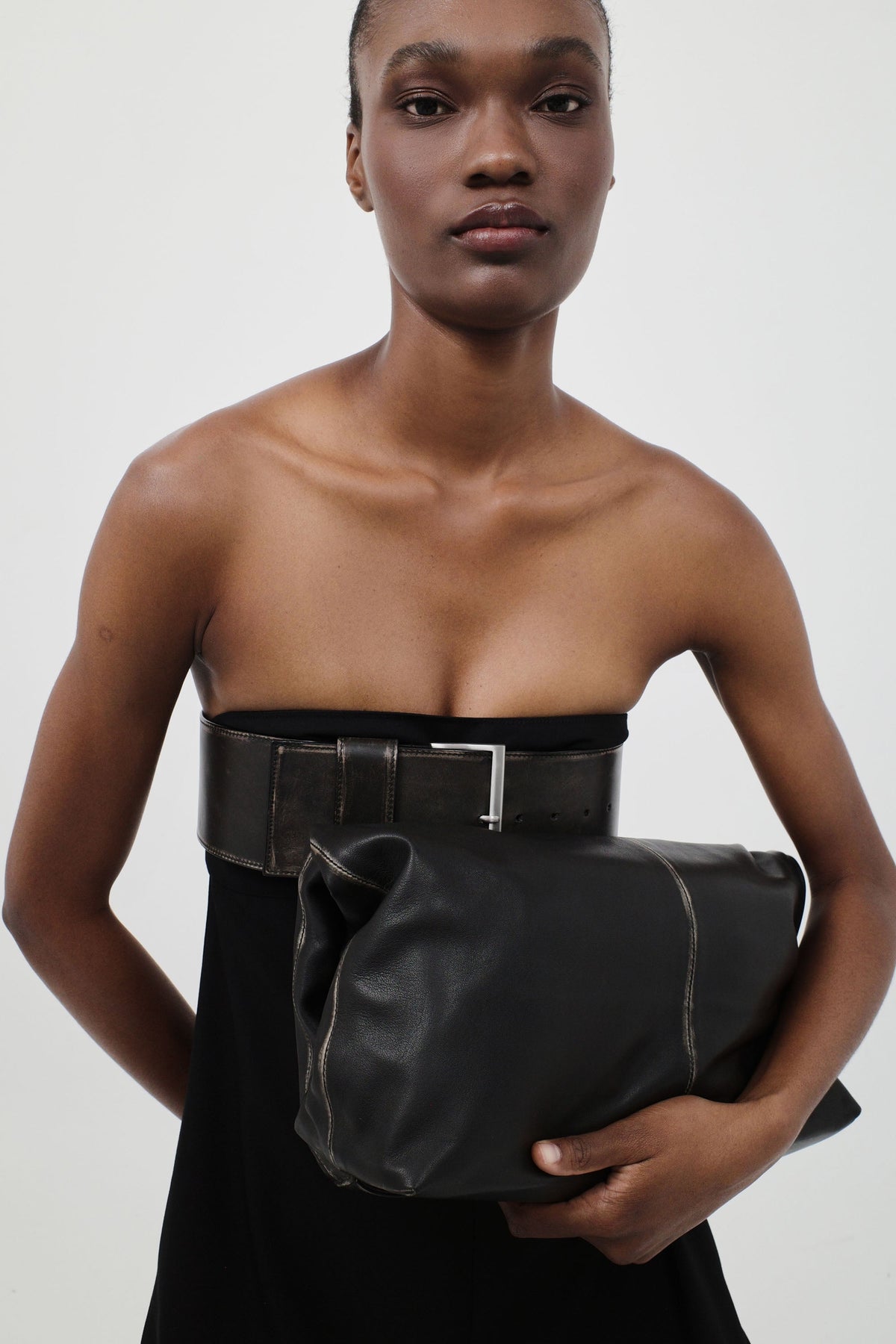 Brushed Large Tote - Black