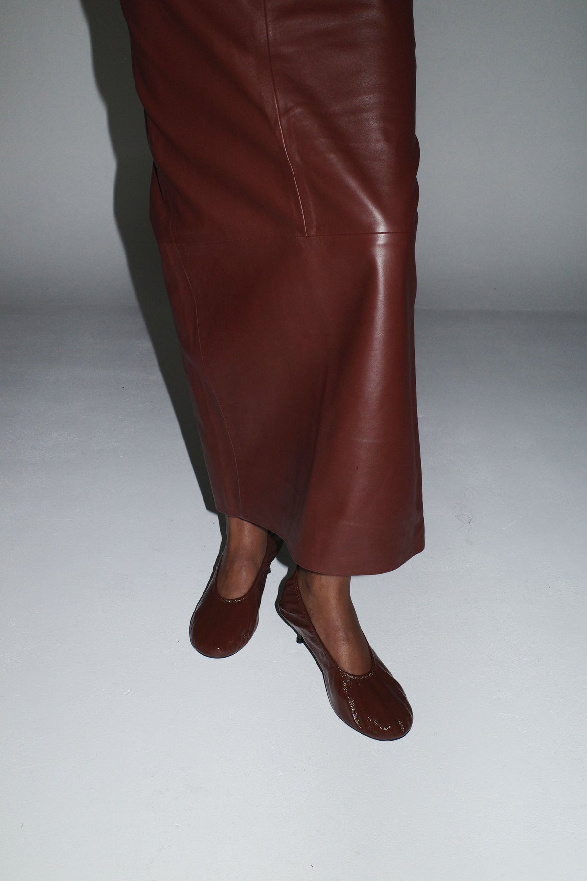 Classic Ballet Heel - Patent Liqueur