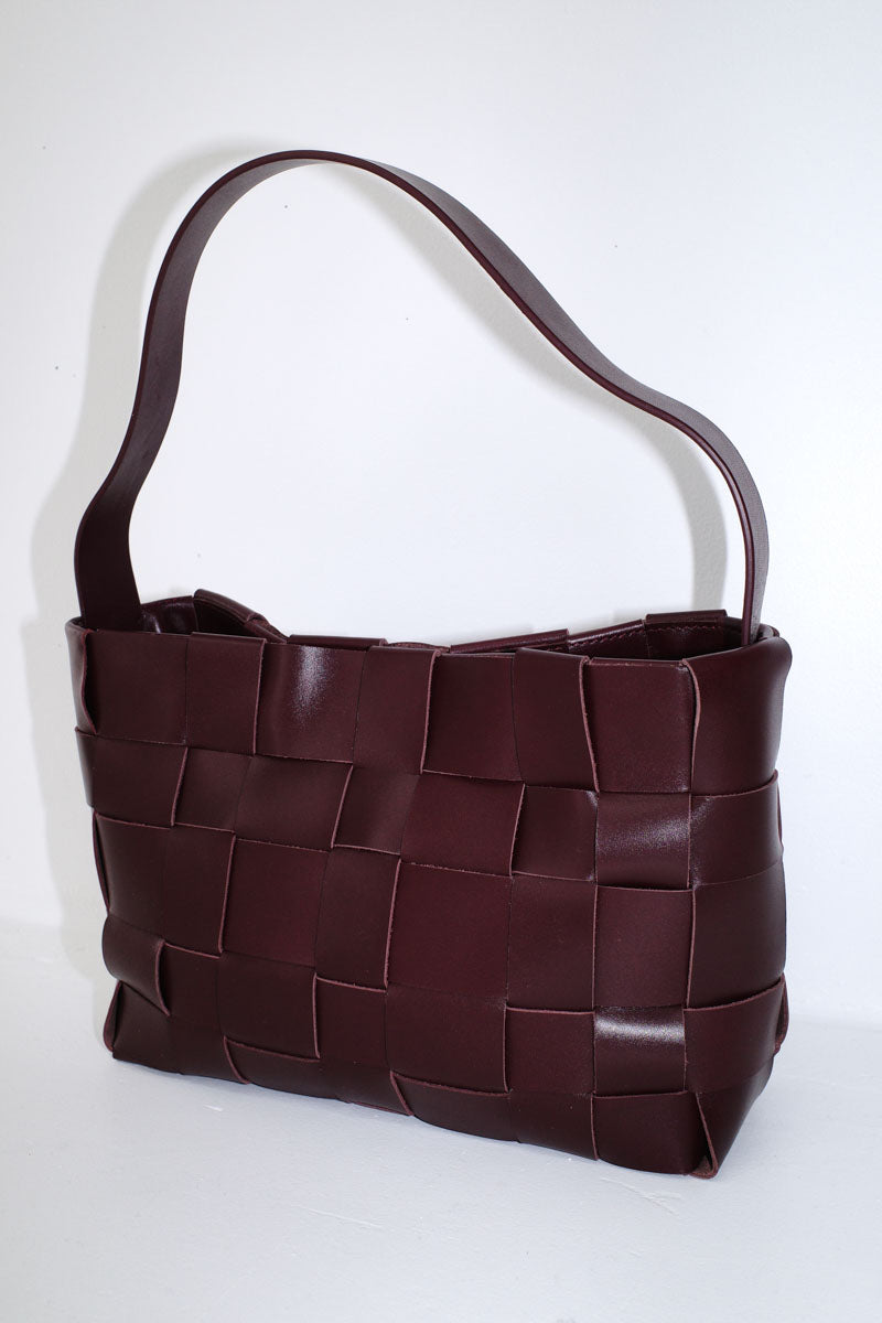 Woven Mini Tote - Plum