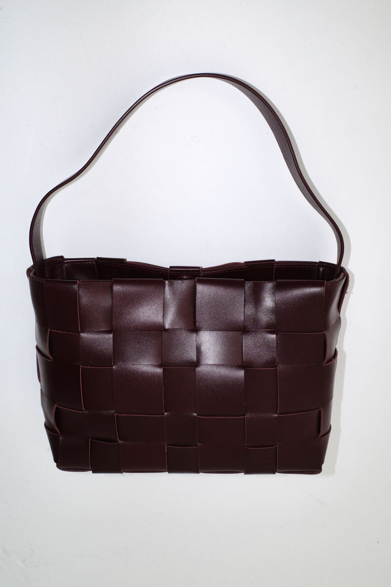 Woven Mini Tote - Plum