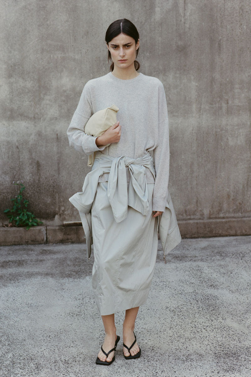 Paper Taffeta Cocoon Dress - Silver