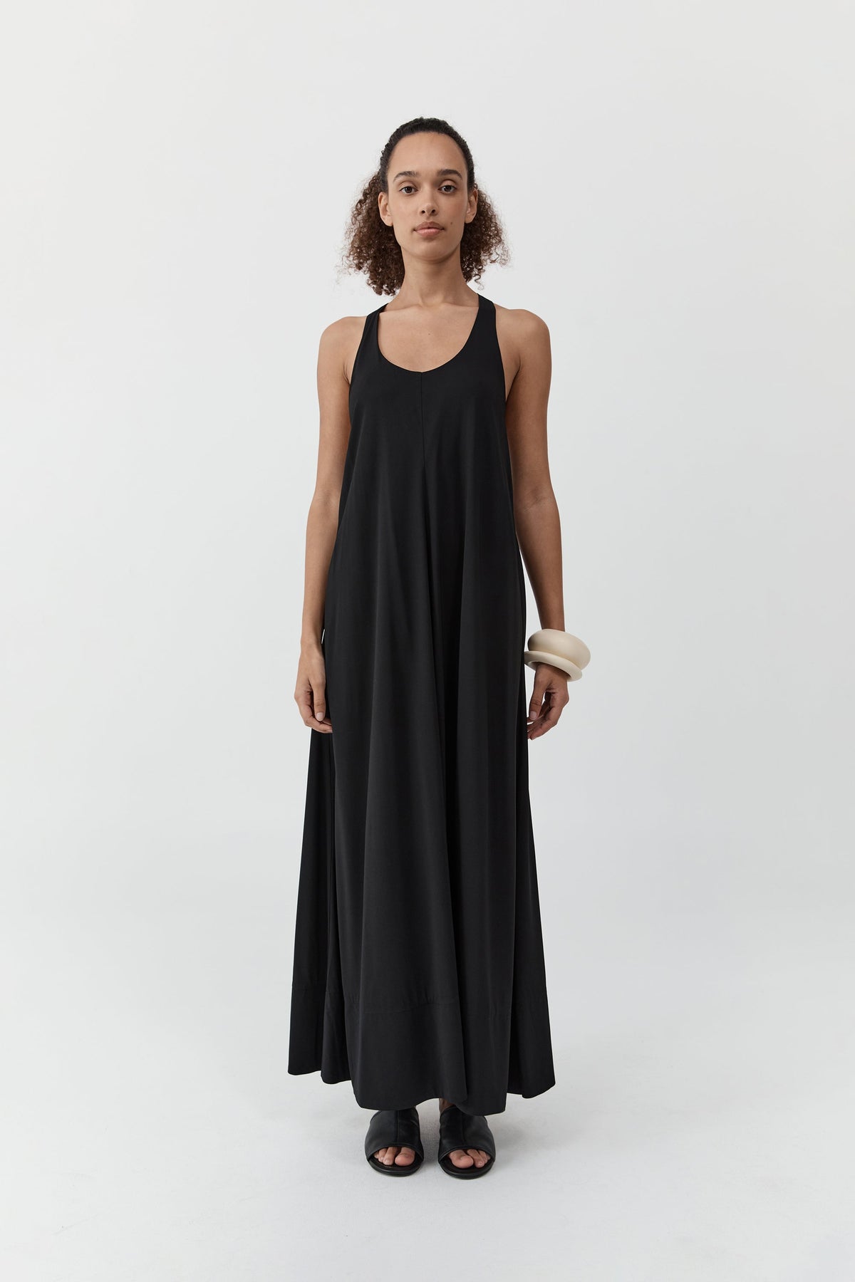 Fluid Tank Dress - Black