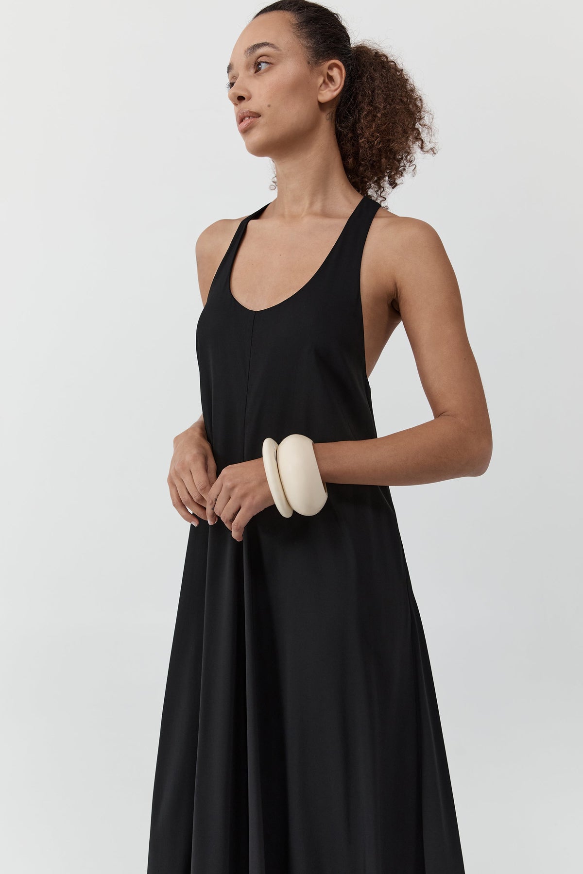 Fluid Tank Dress - Black