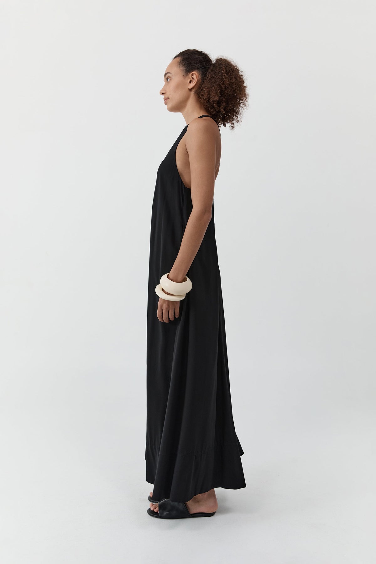 Fluid Tank Dress - Black