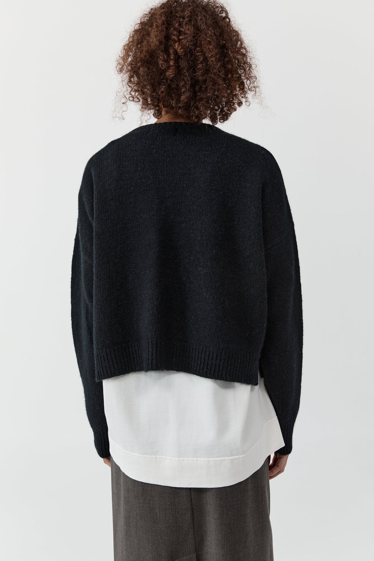 Cropped Sweater - Black