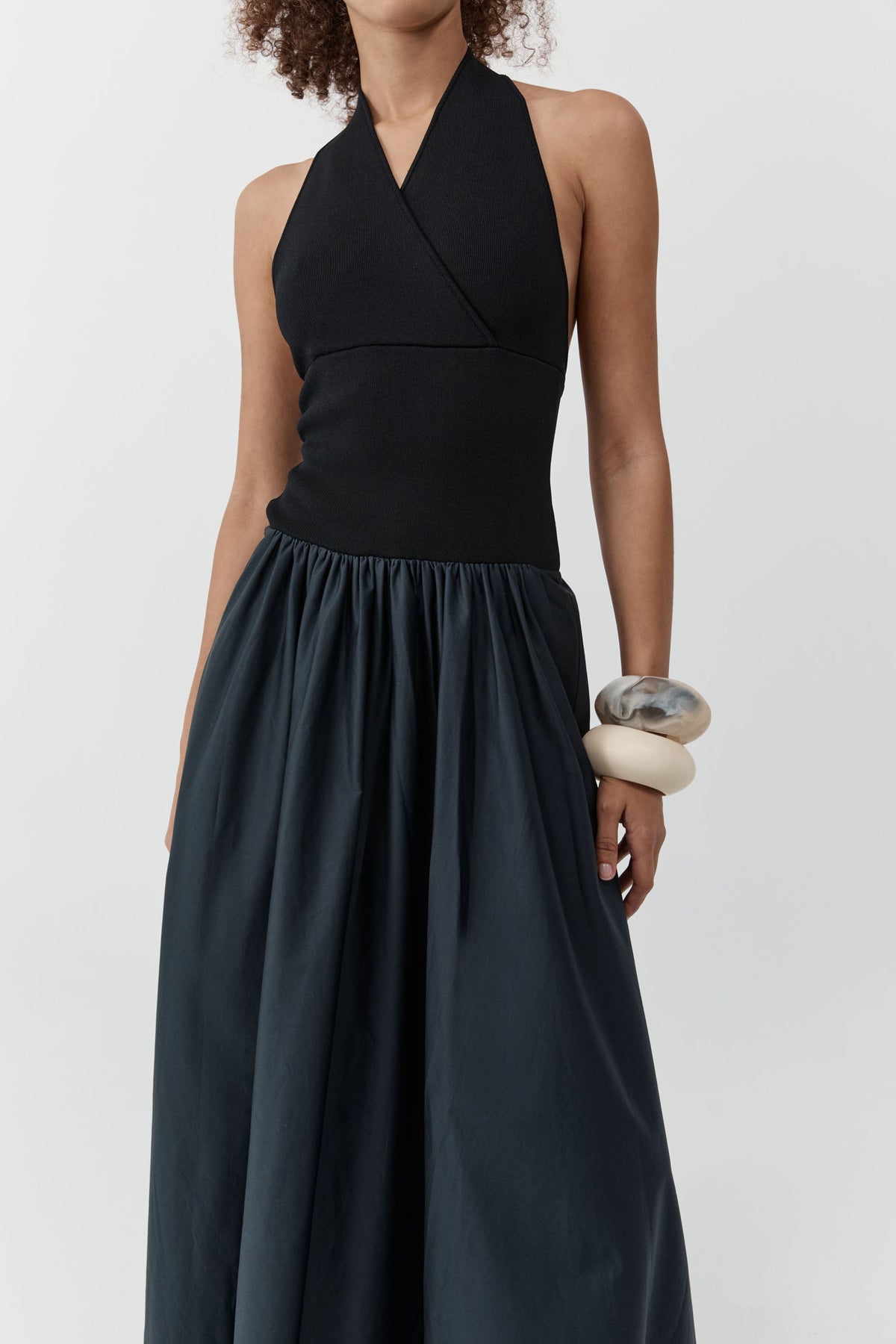 St. Agni | Knit Halter Backless Dress