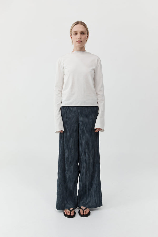 Funnel Neck Long Sleeve - White