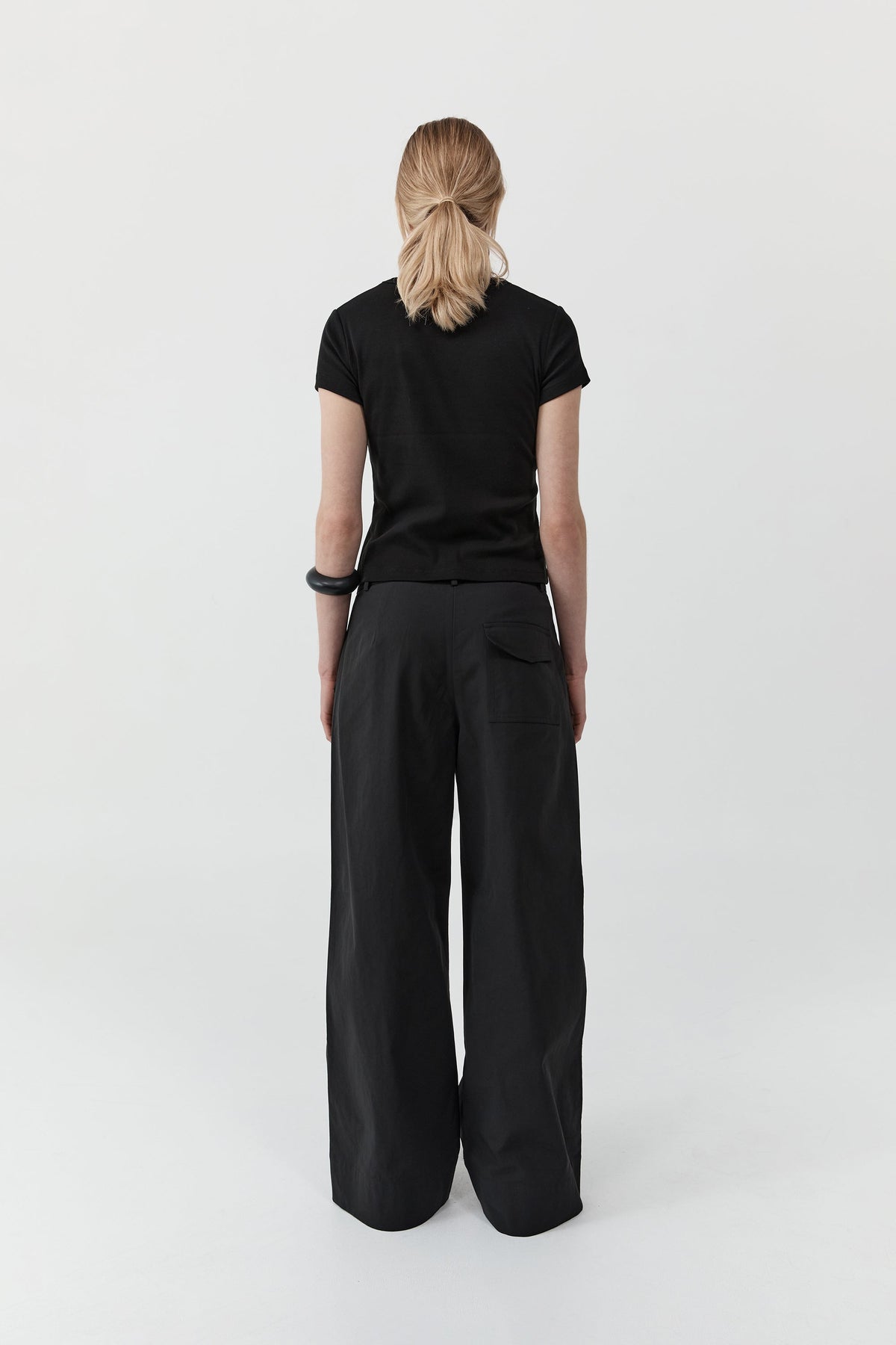 Utility Pleat Pants - Black