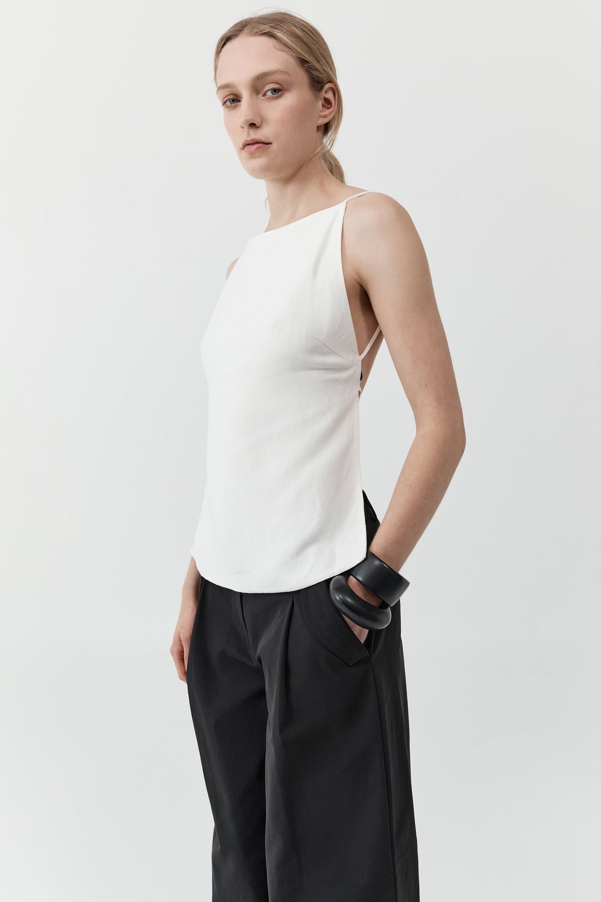 Square Backless Top - Salt