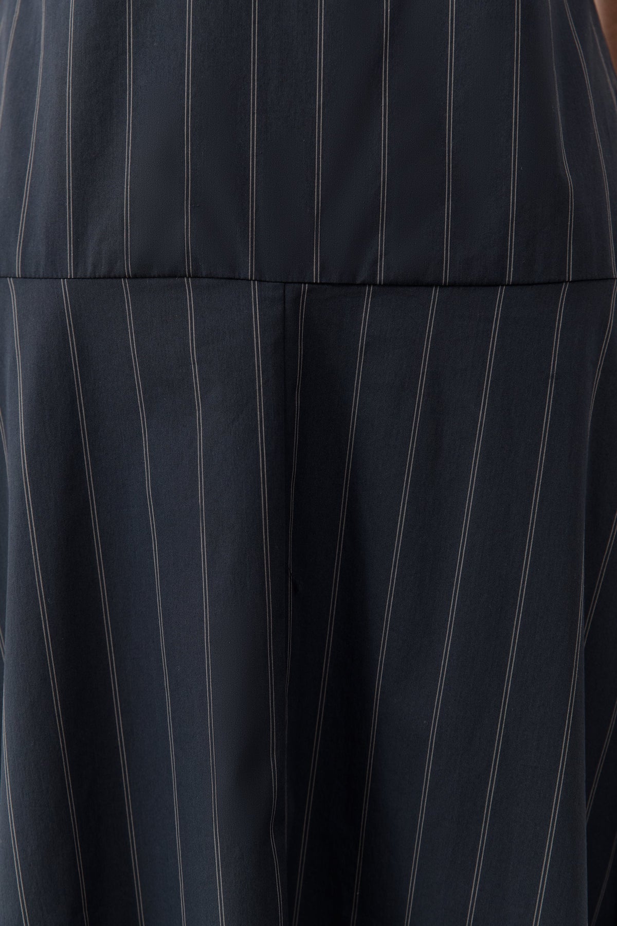 Strapless Rouleau Dress - Ink Stripe