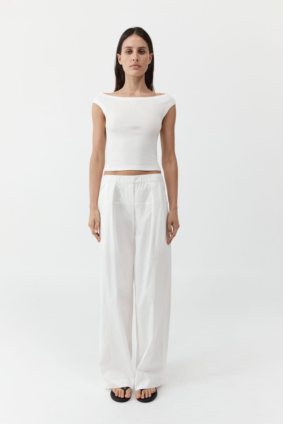 Relaxed Pleat Pants - Off White