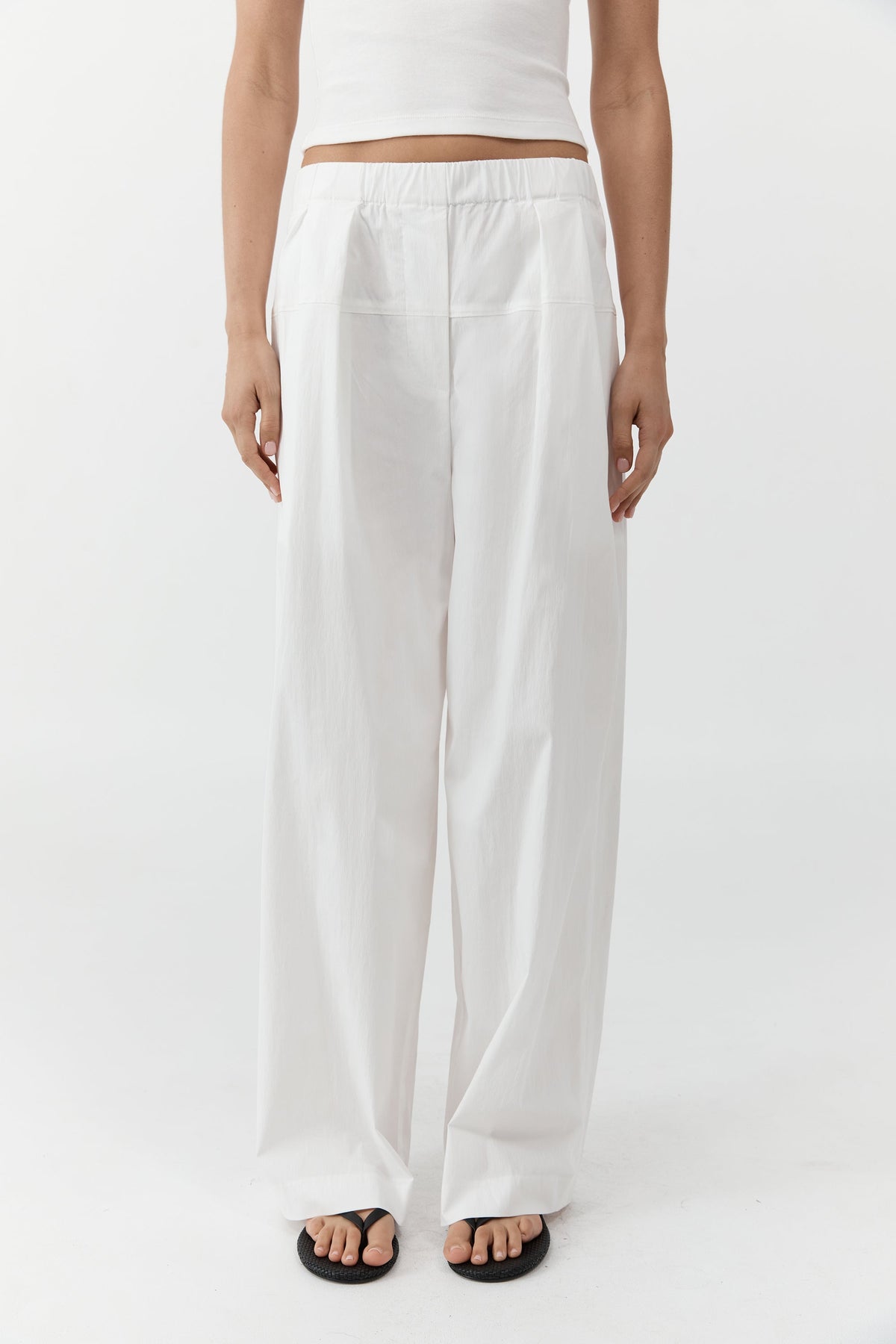 Relaxed Pleat Pants - Off White