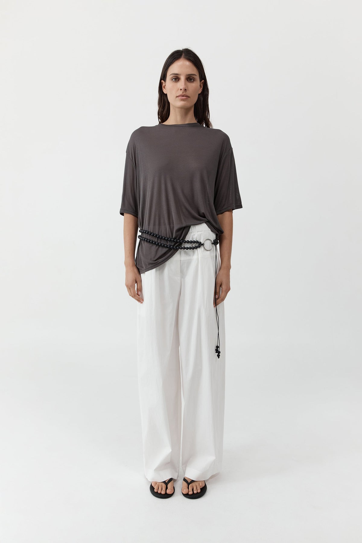 Fine Jersey Relaxed Tee - Soot