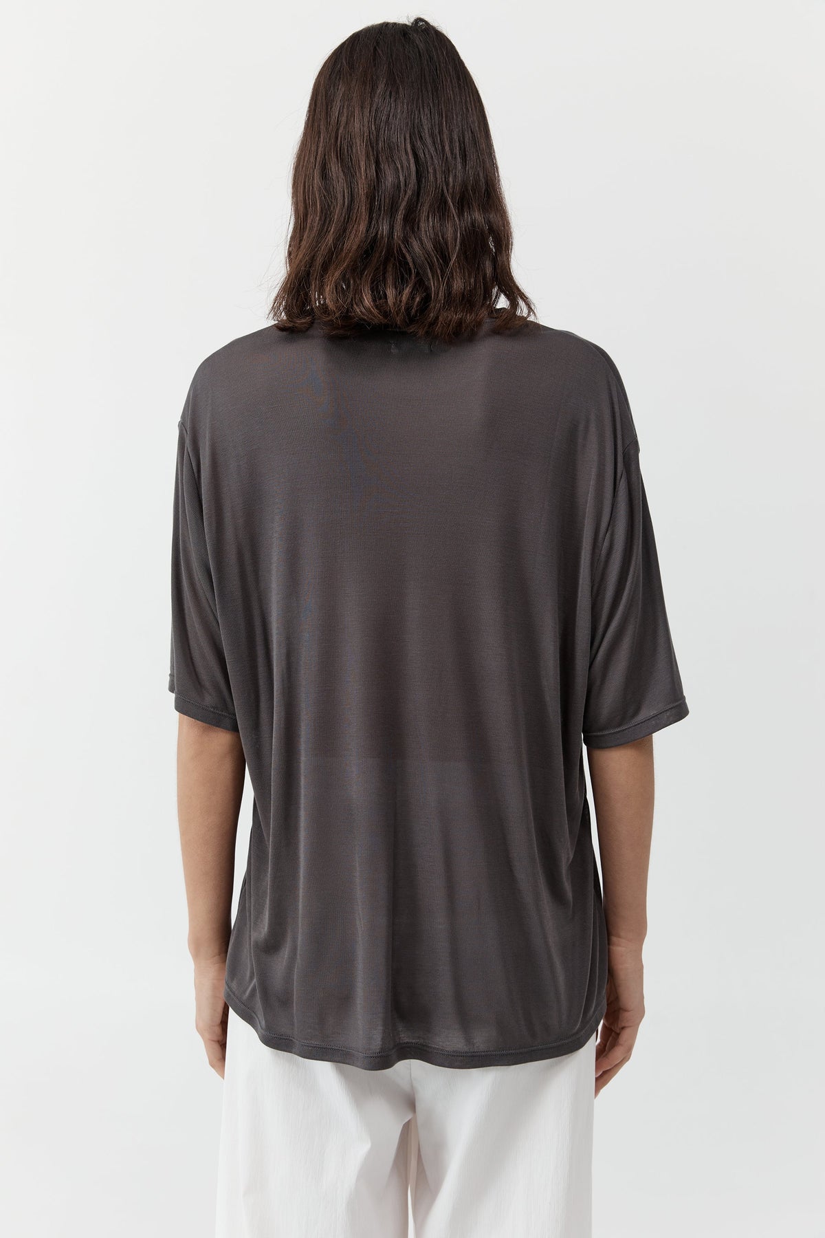 Fine Jersey Relaxed Tee - Soot