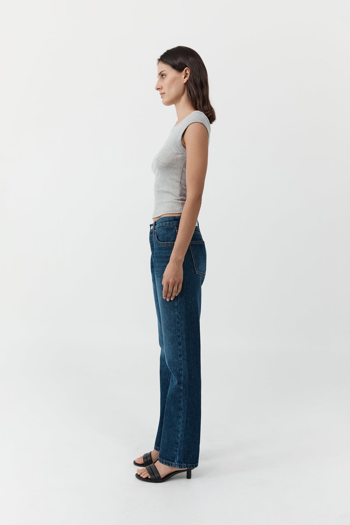 90s Straight Leg Jeans - Dark Indigo