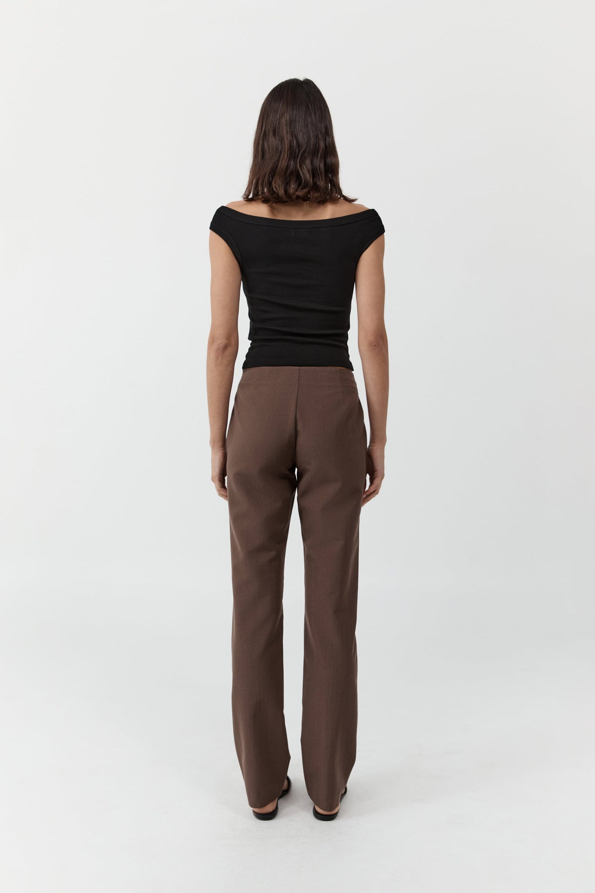 Silk Canvas 90s Minimal Pants - Mud