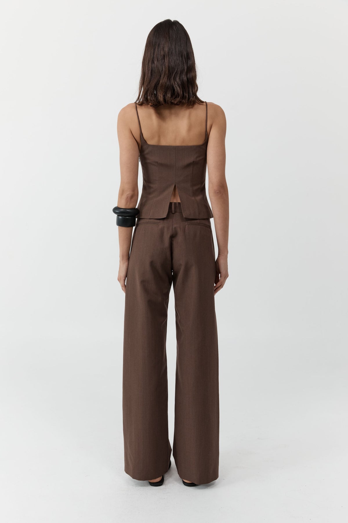 Silk Canvas Carter Trousers - Mud