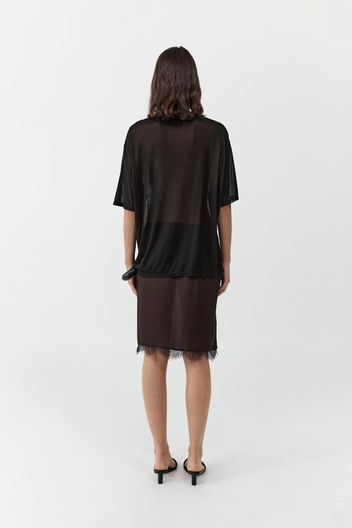 Fine Lace Skirt - Bark