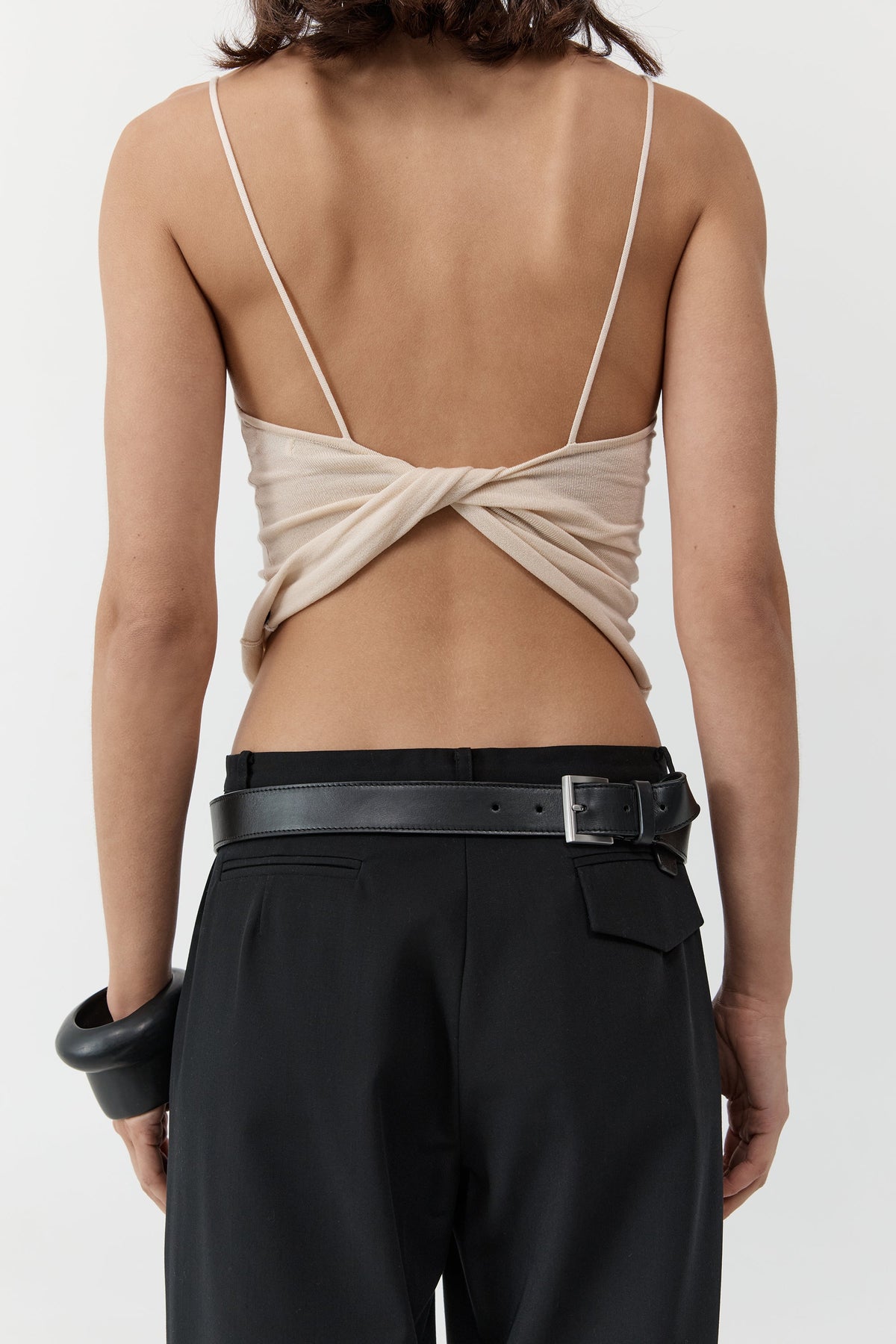 Twist Back Knit Top - Shell