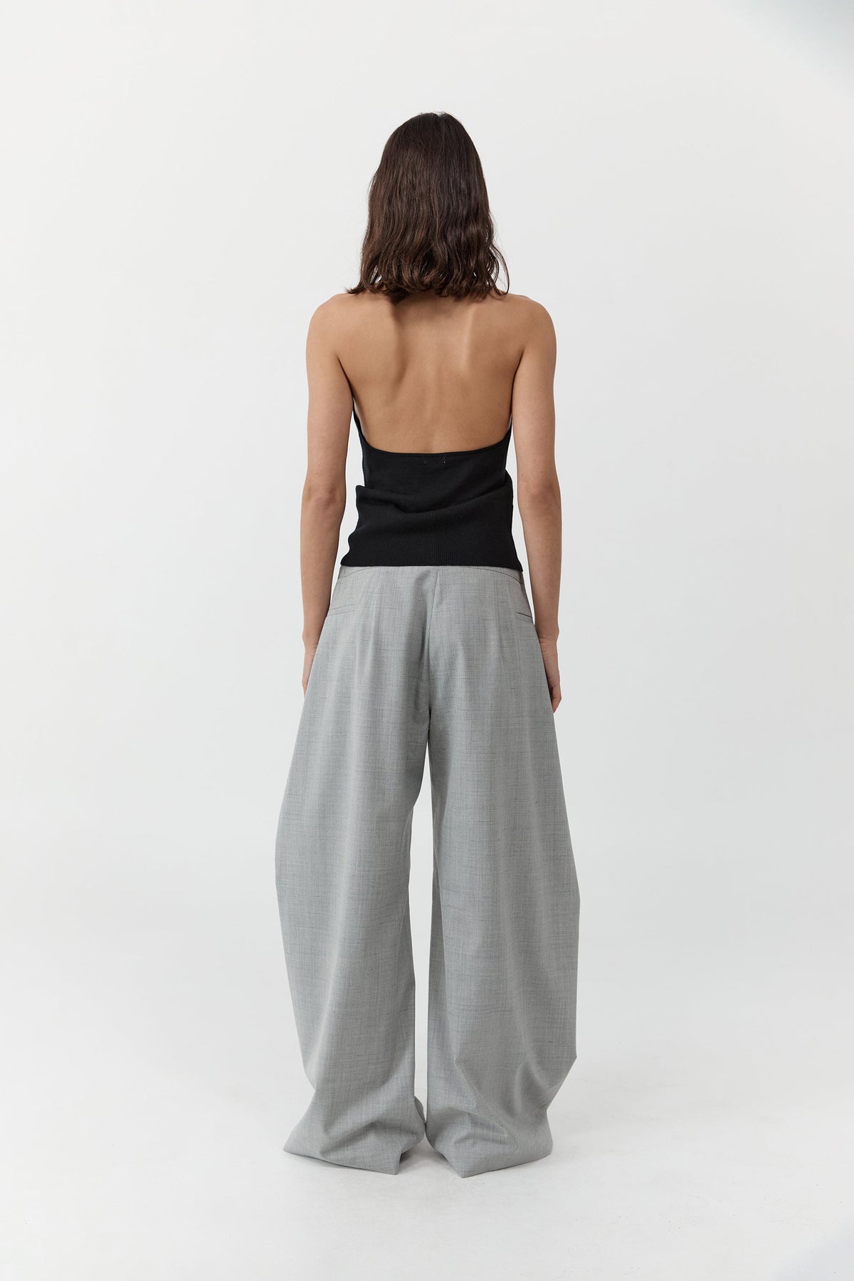 Tailored Fold Pants - Concrete