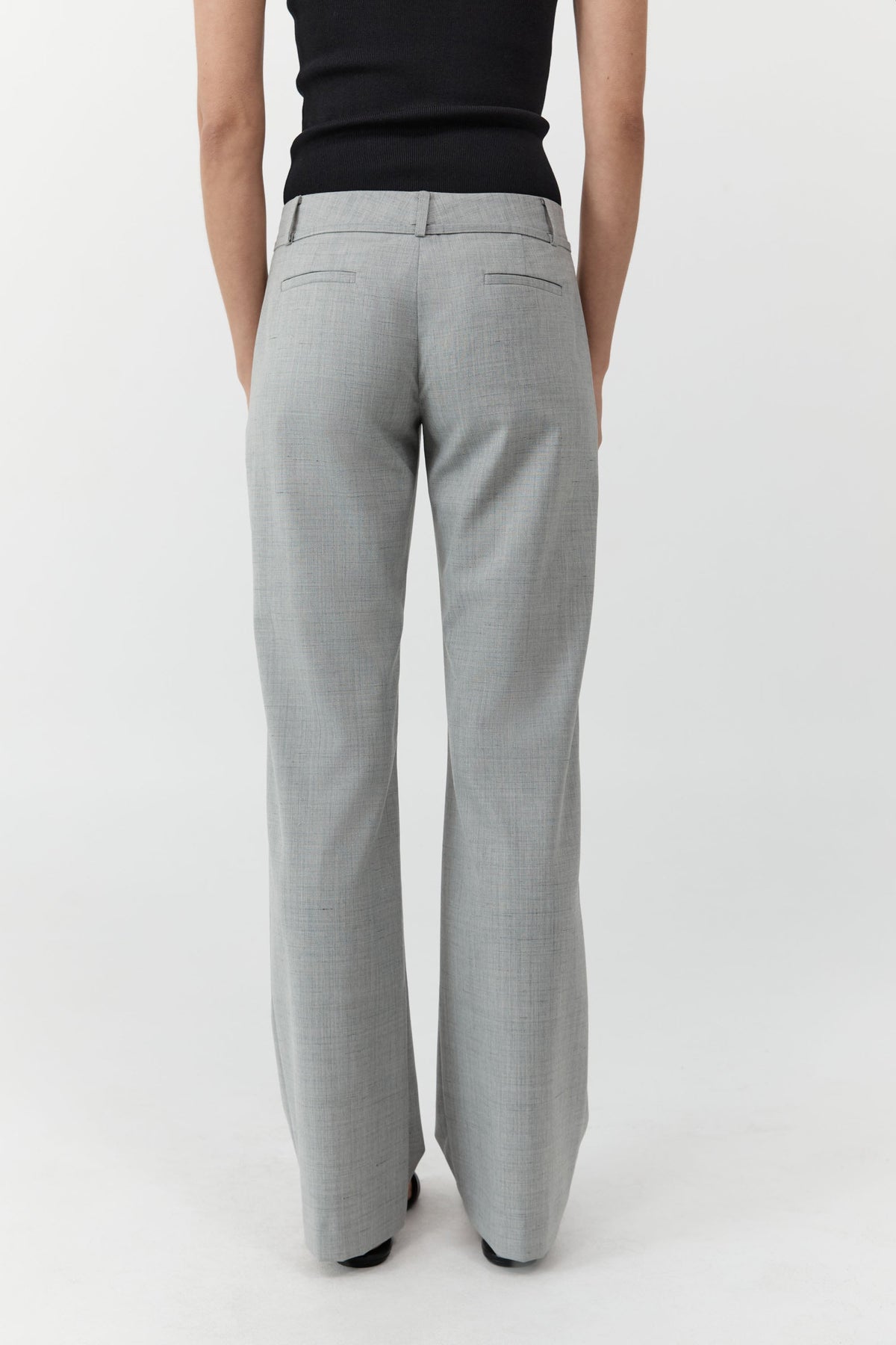 90s Belt Minimal Pants - Concrete