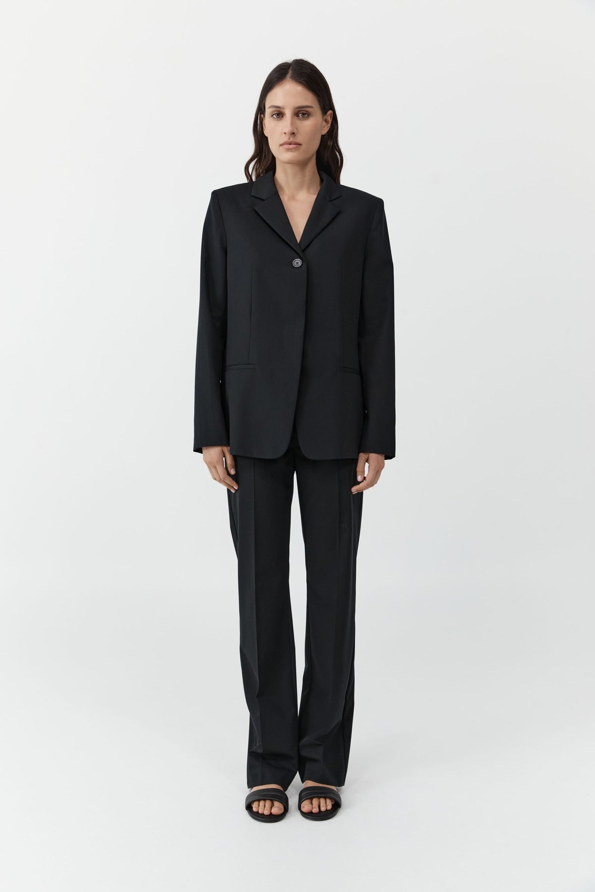 Fine Band 90s Pants - Black