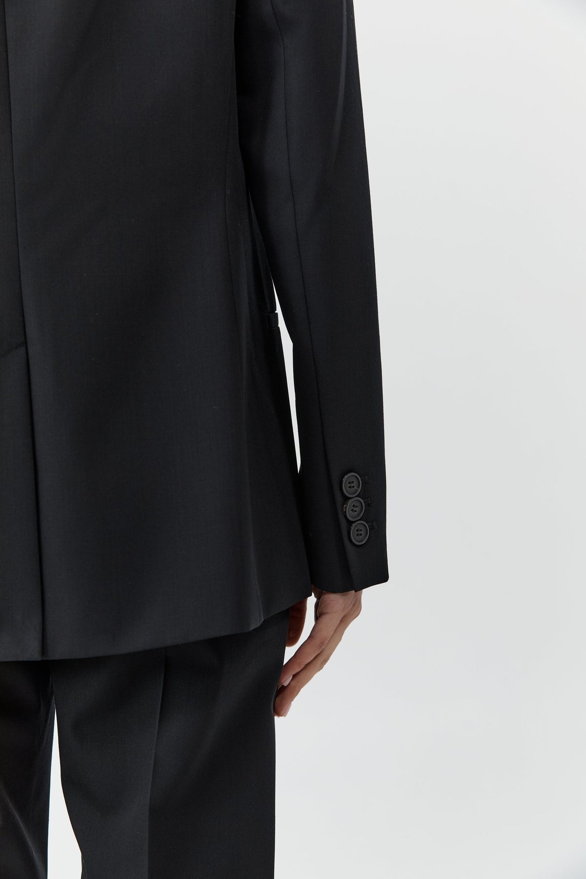 90s Wool Blazer - Black