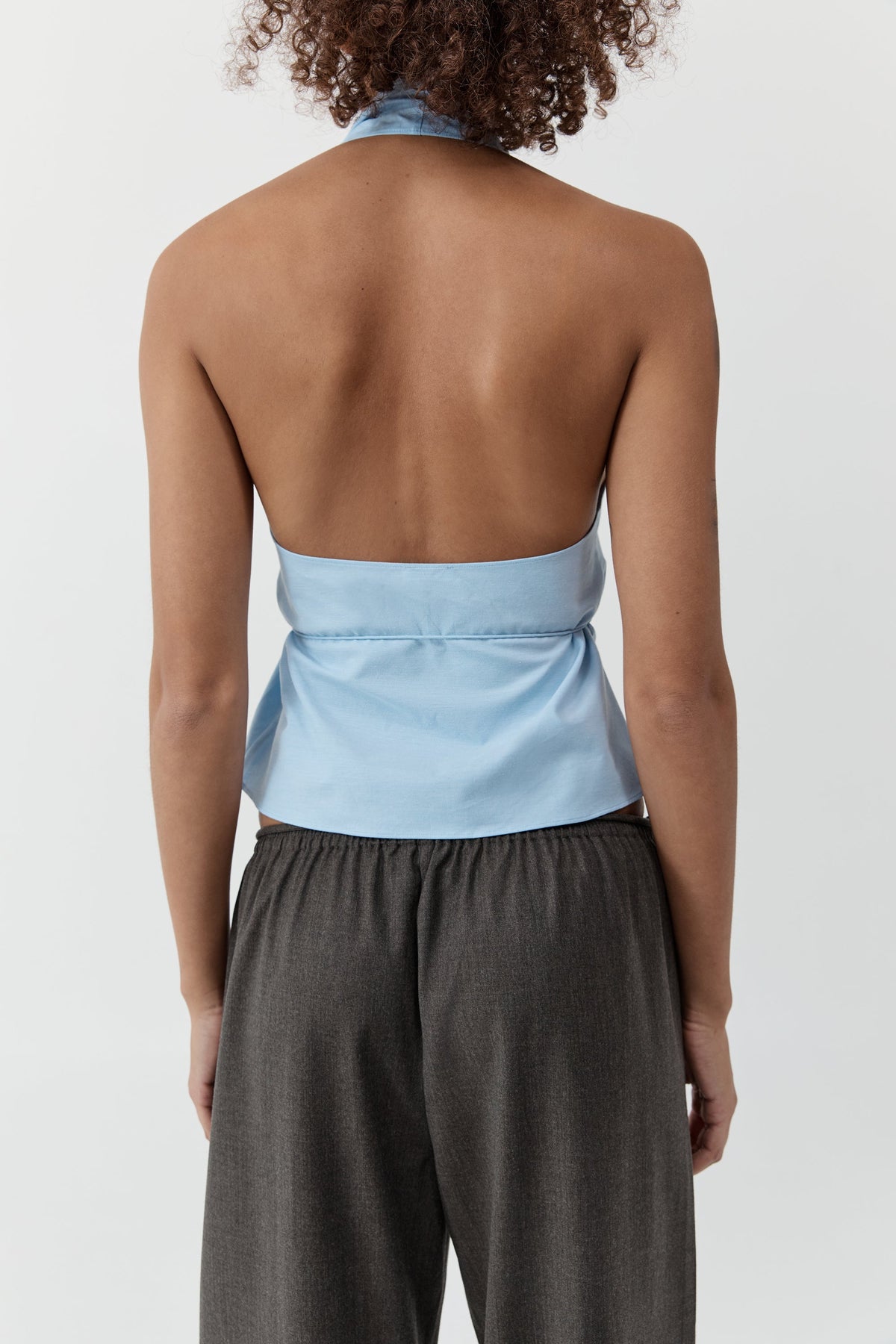 Oxford Wrap Top - Ciel Blue