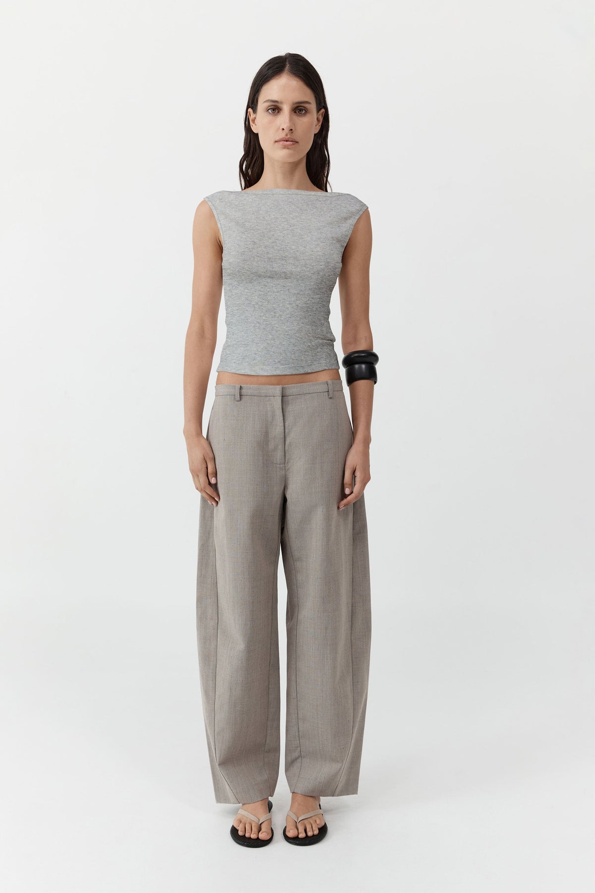 Organic Cotton Ballerina Top - Grey Marle