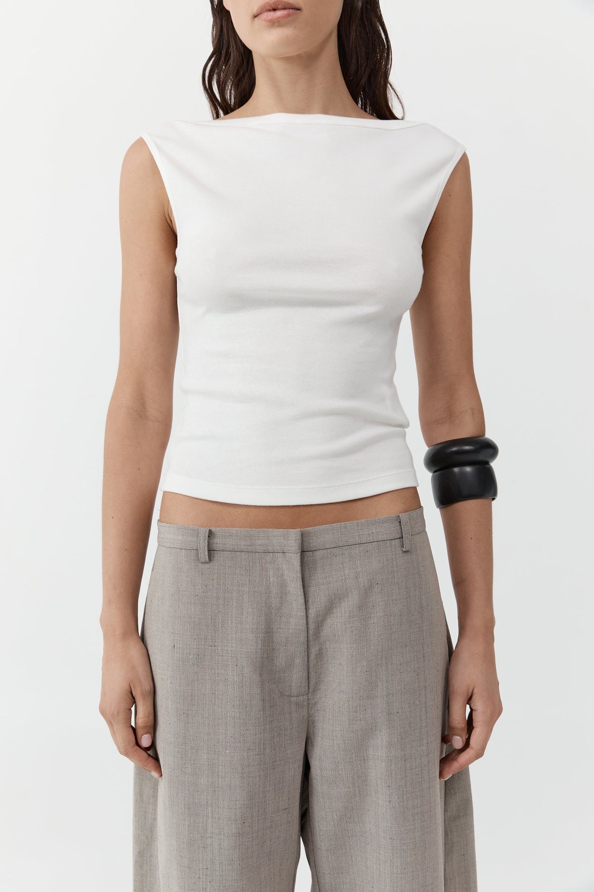 Organic Cotton Ballerina Top - White