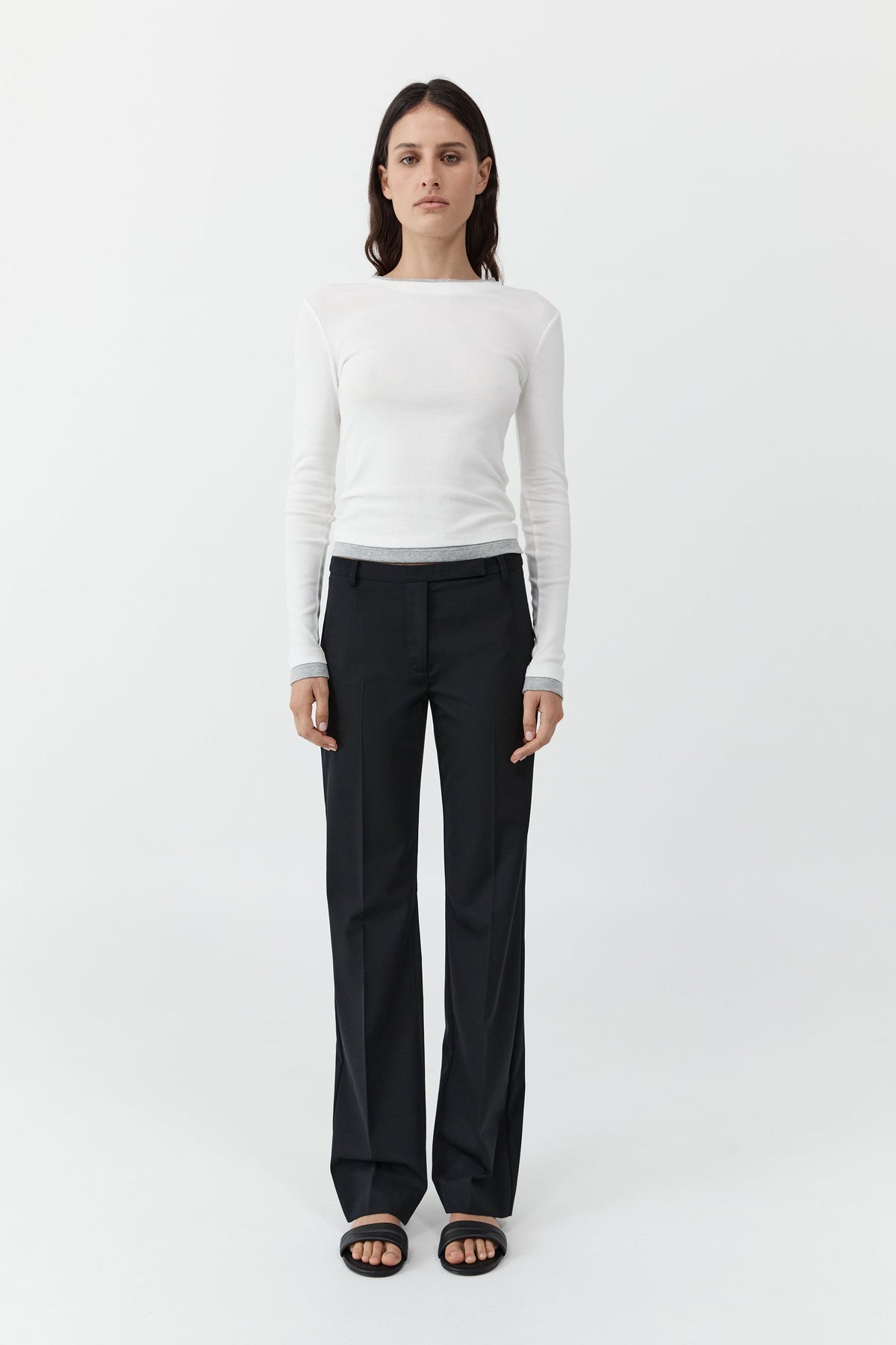 Fine Band 90s Pants - Black