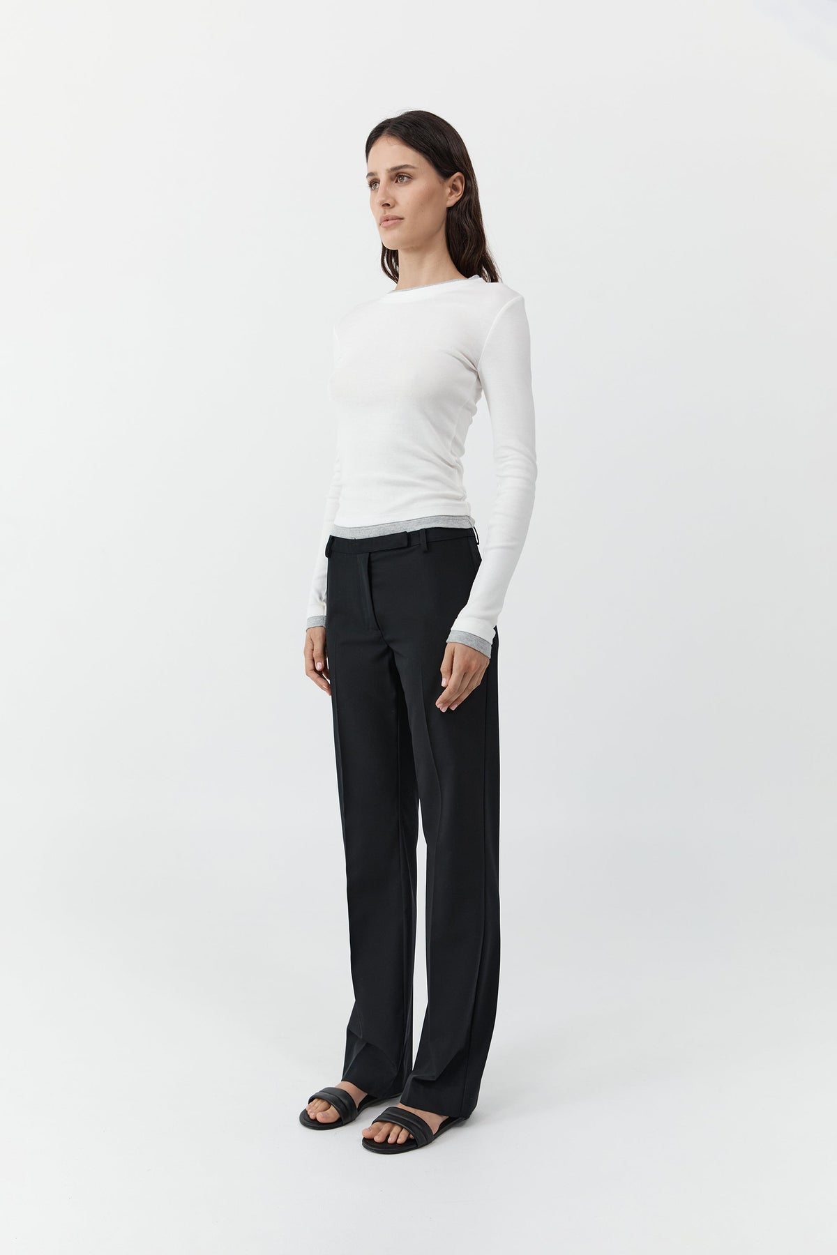 Fine Band 90s Pants - Black