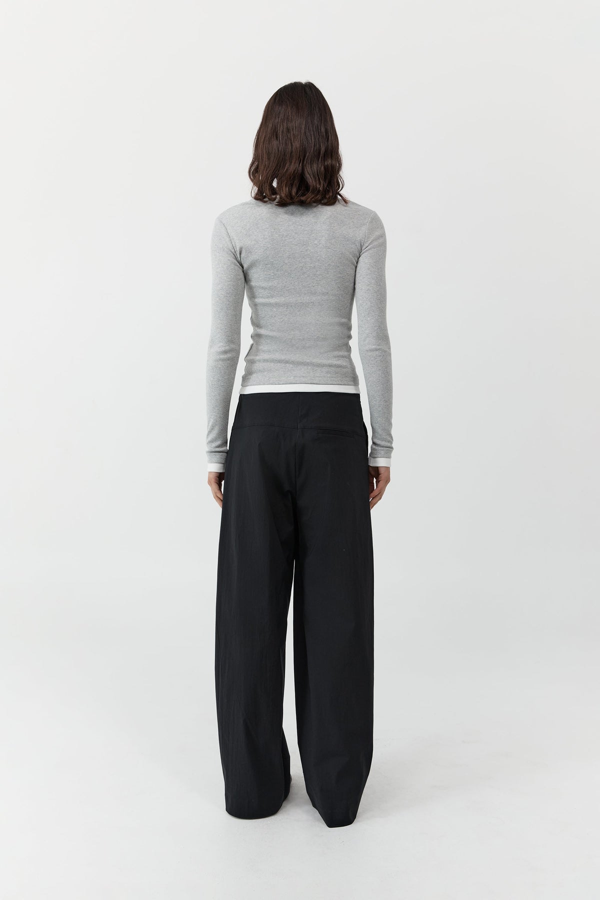 Relaxed Pleat Pants - Black