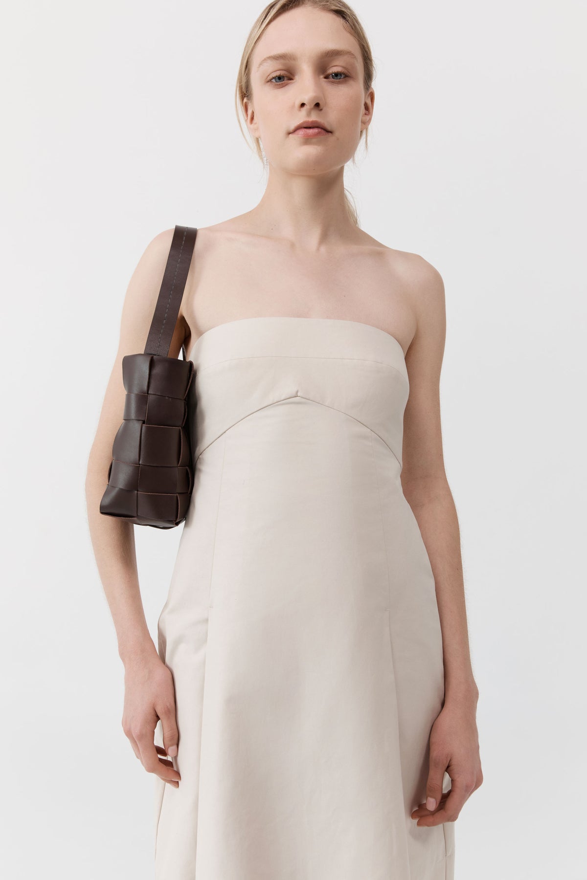 Woven Mini Tote - Chocolate