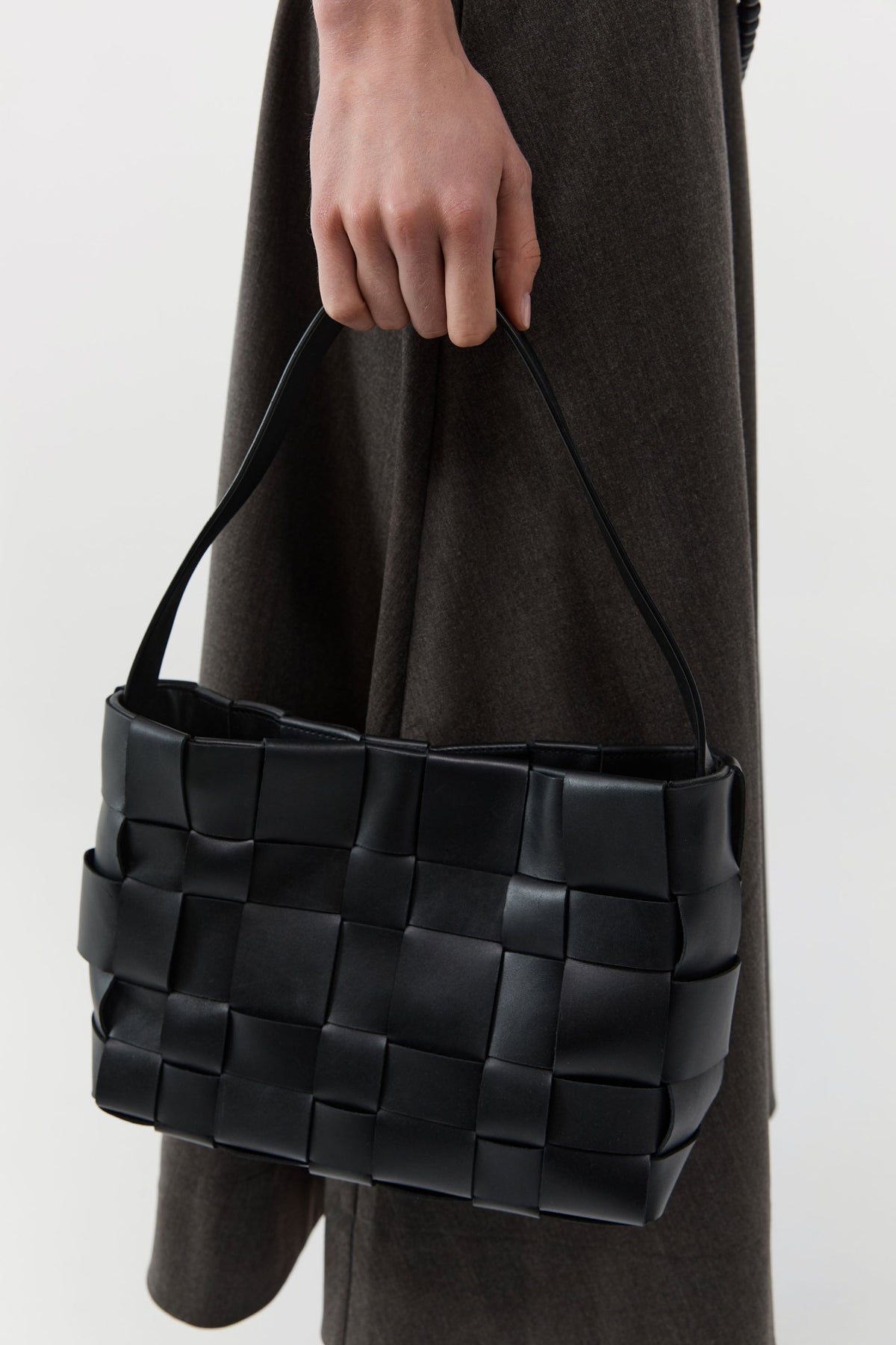 Woven Mini Tote - Black