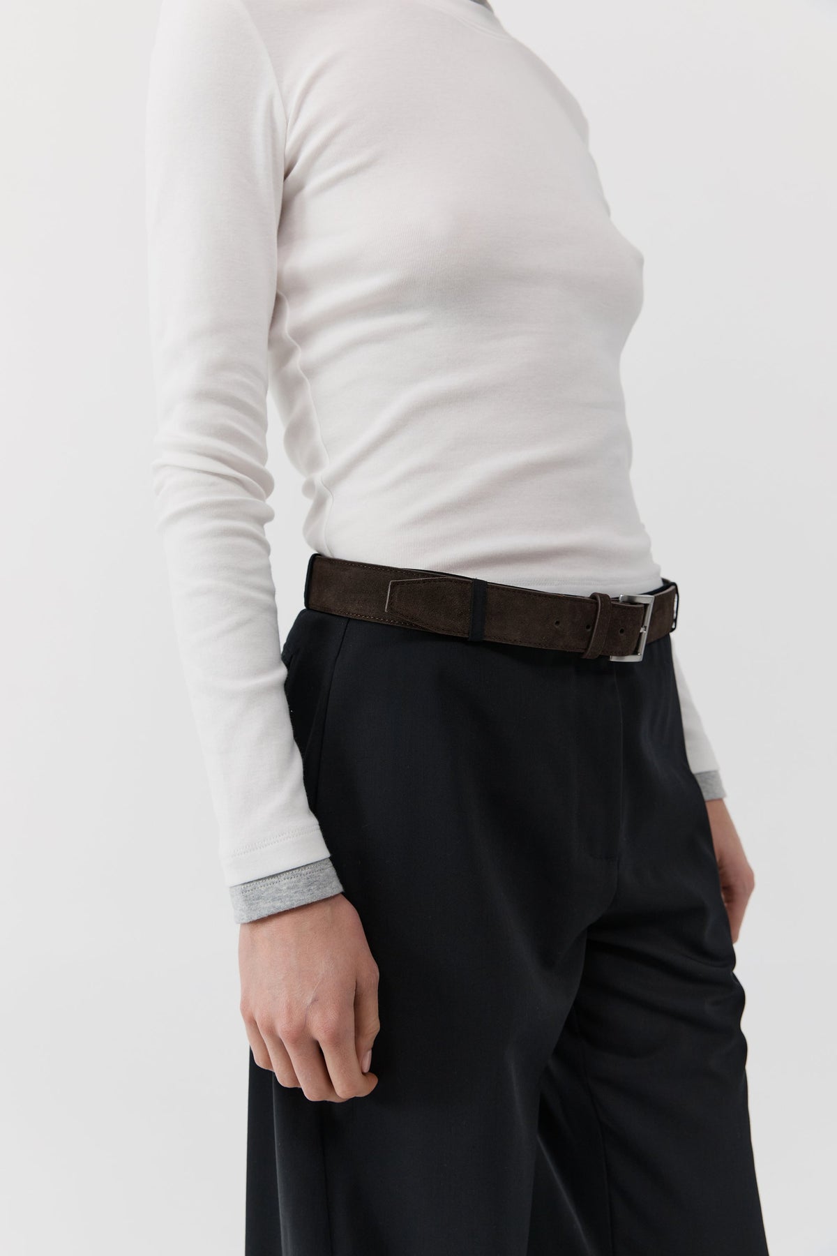 Suede Homme Belt - Coffee