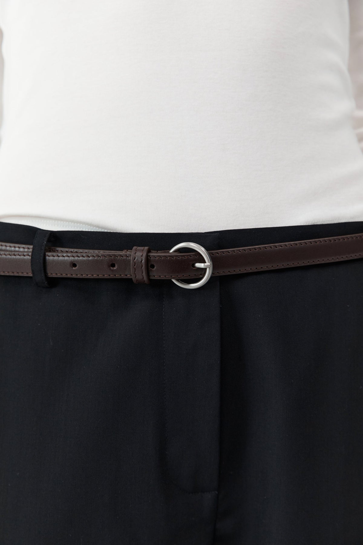 Minimal Slim Belt - Coffee