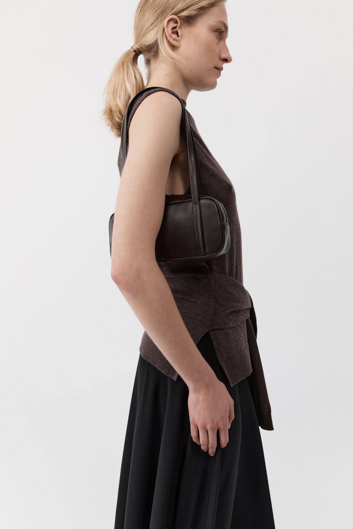 Petit Dual Zip Bag - Coffee