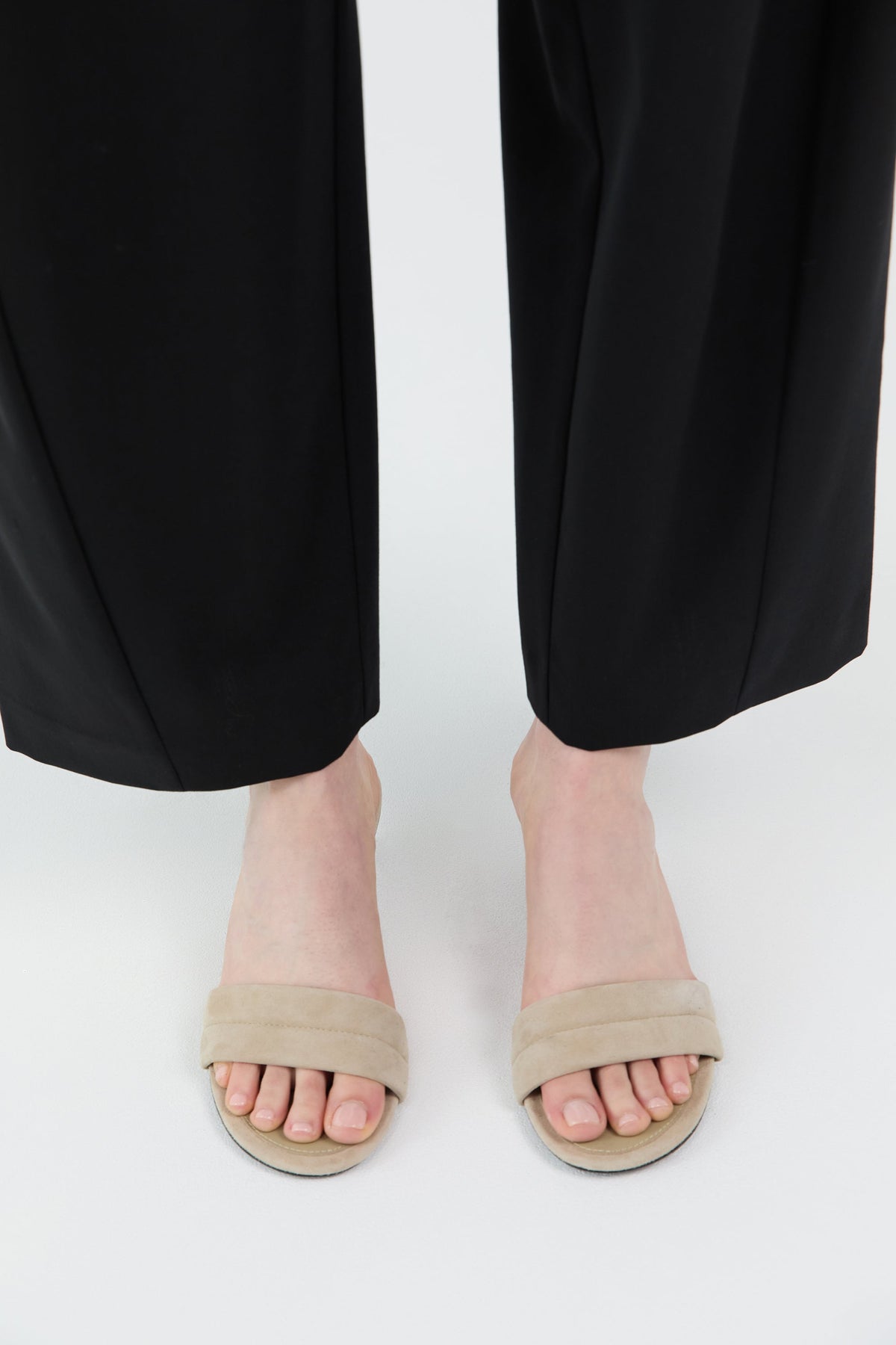 Suede Stitch Detail Heel - Rock