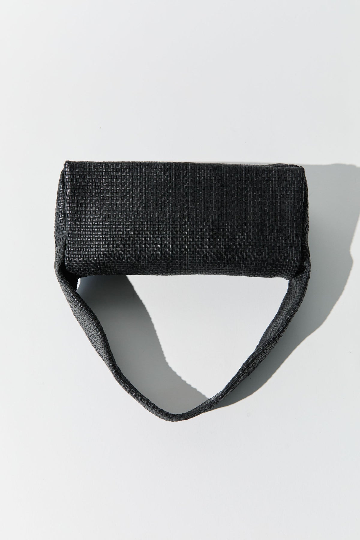 Woven Slim Satchel - Black