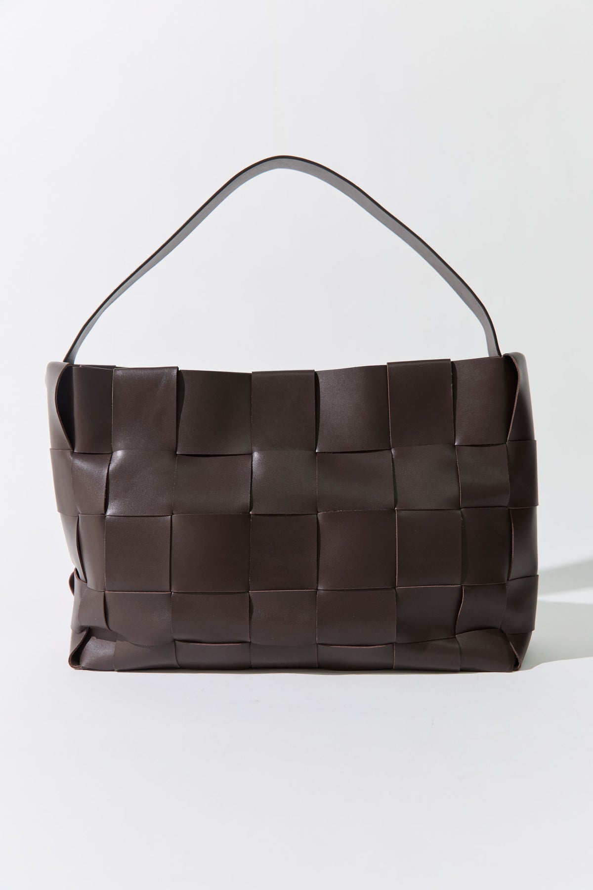 Woven Large Tote - Chocolate