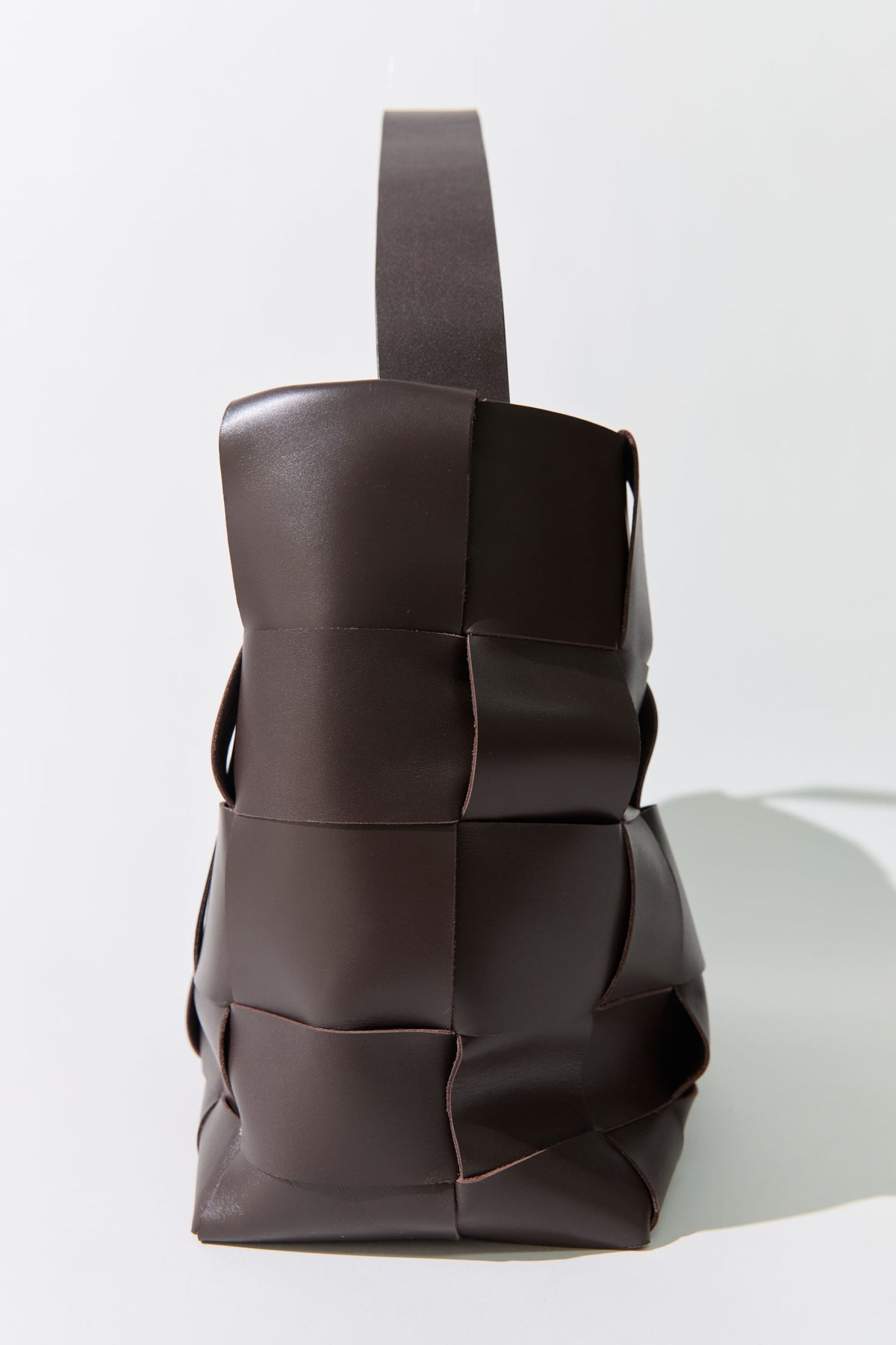 Woven Large Tote - Chocolate