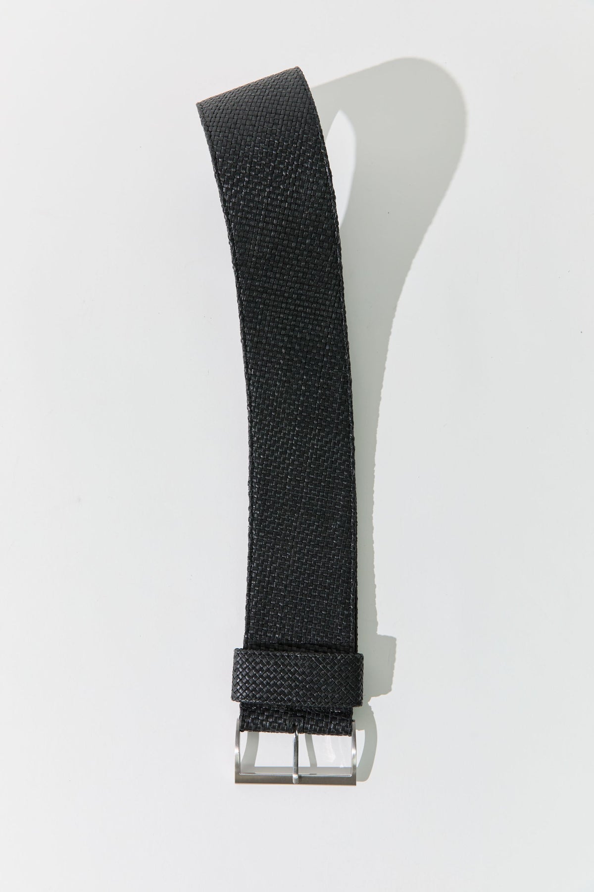 Woven Wide Belt - Black