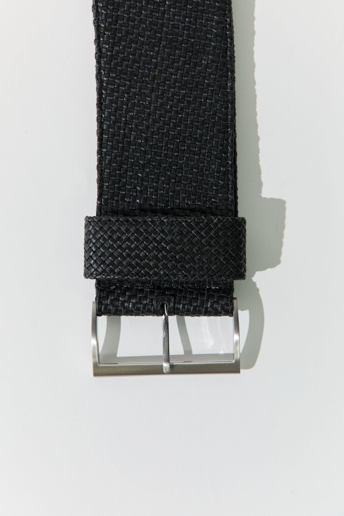 Woven Wide Belt - Black