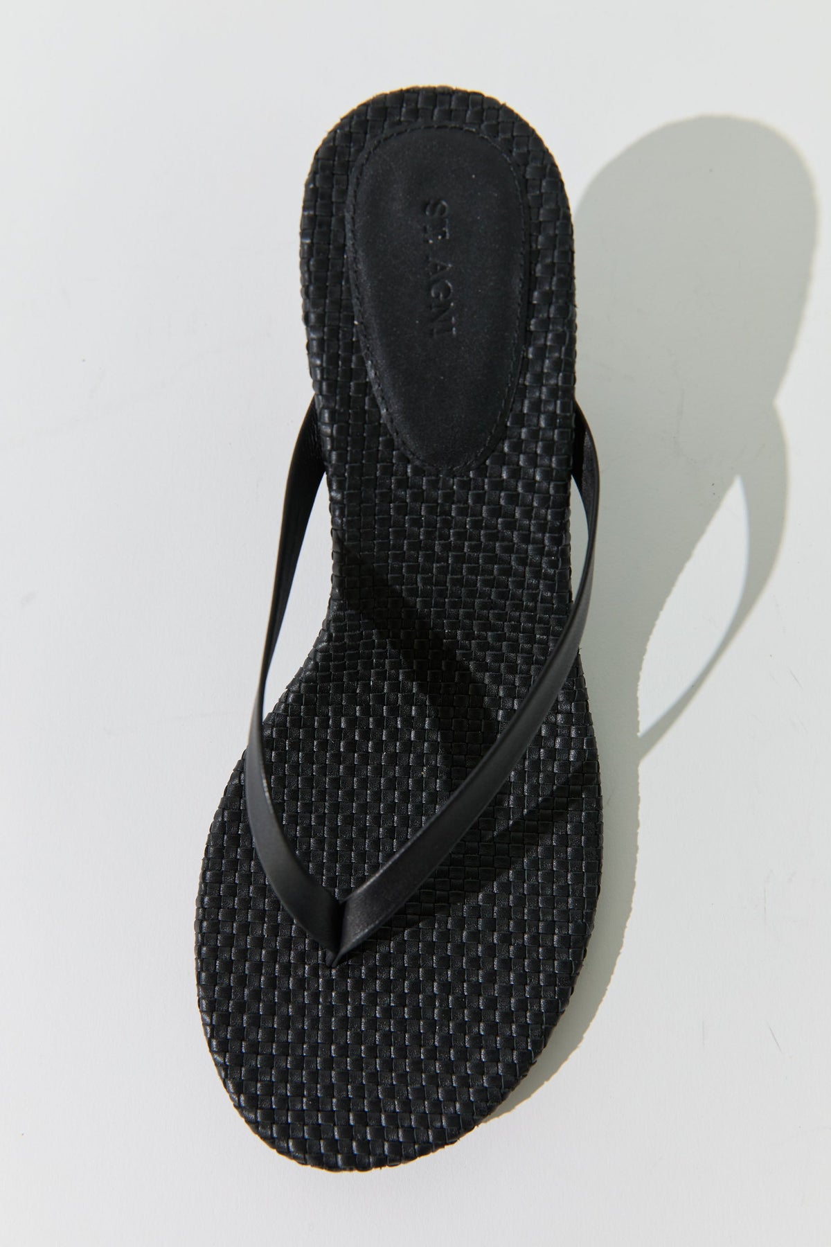 Woven Thong Heel - Black
