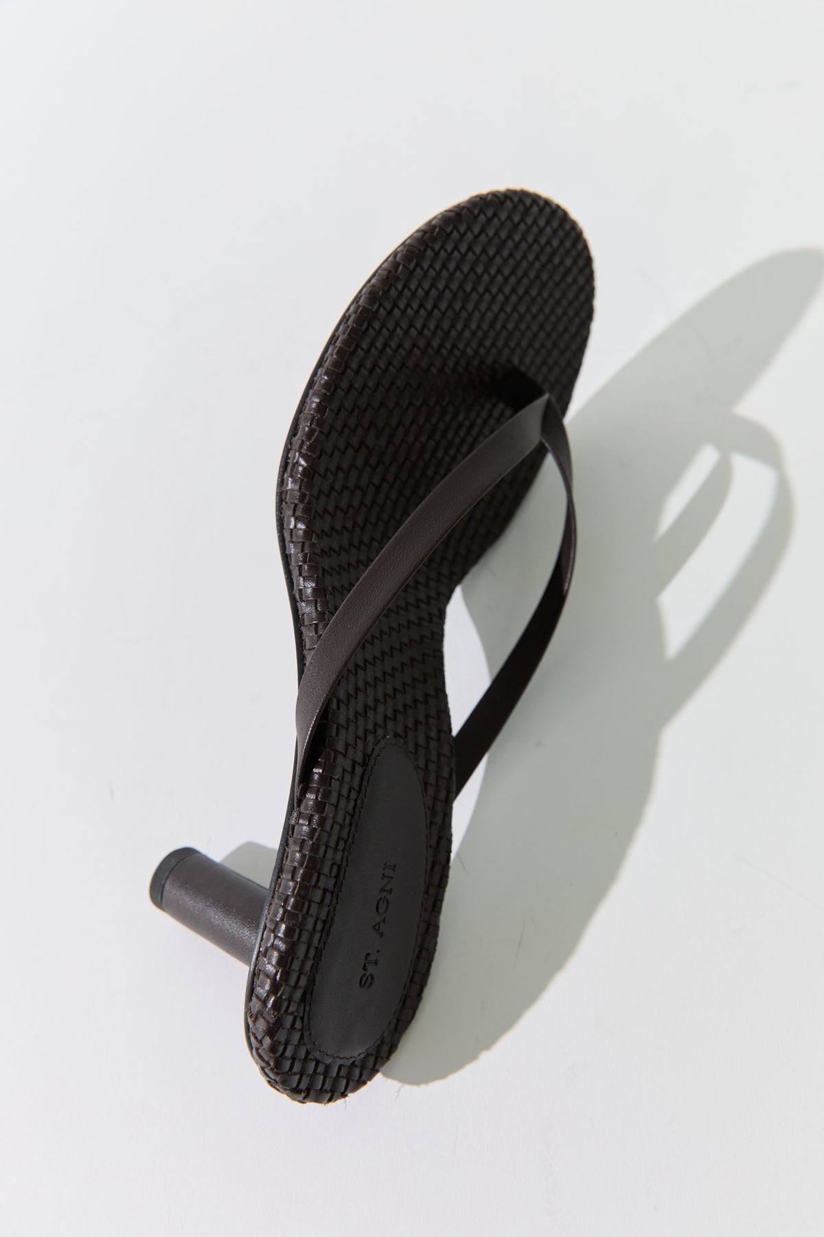 Woven Thong Heel - Coffee