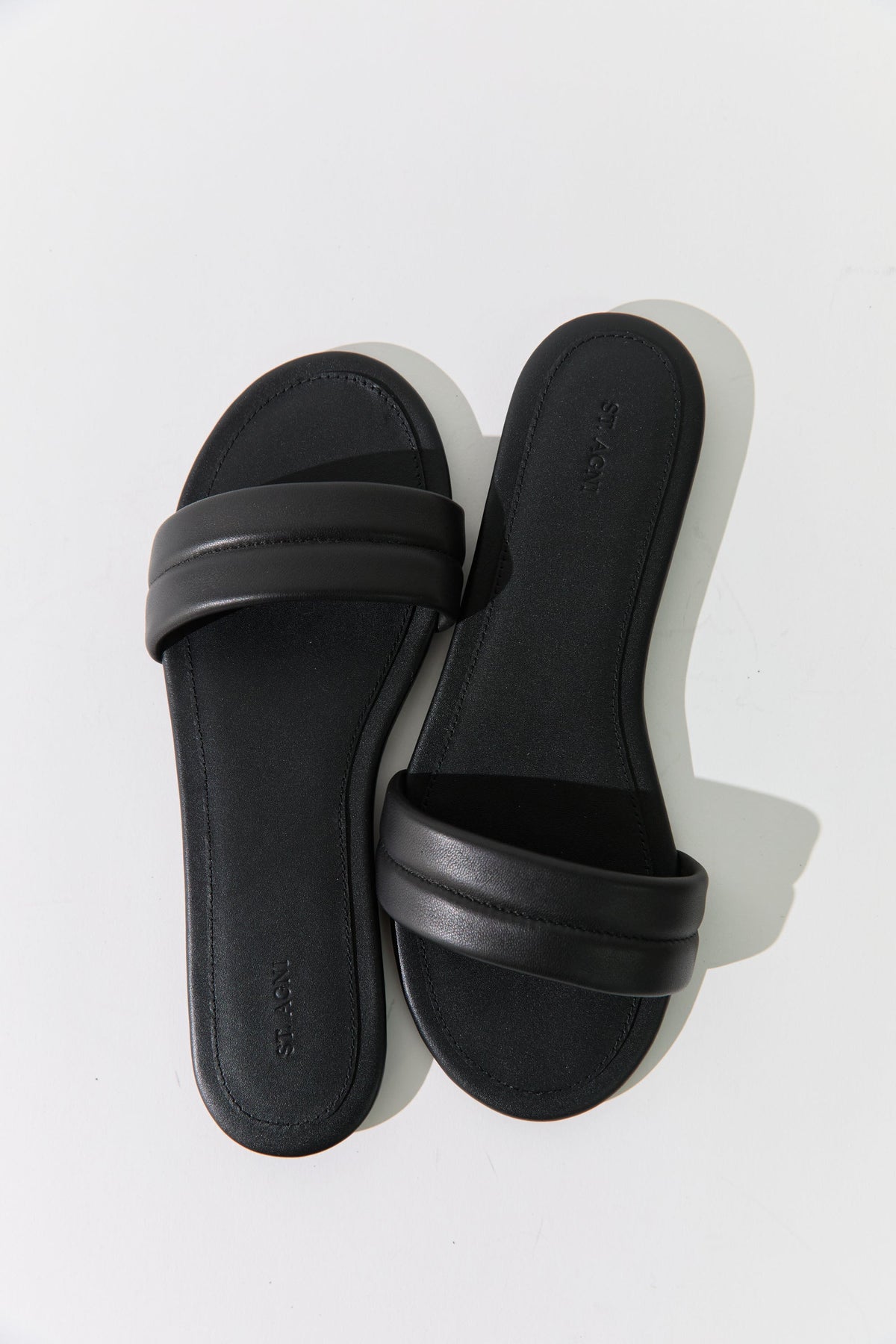 Stitch Detail Slide - Black