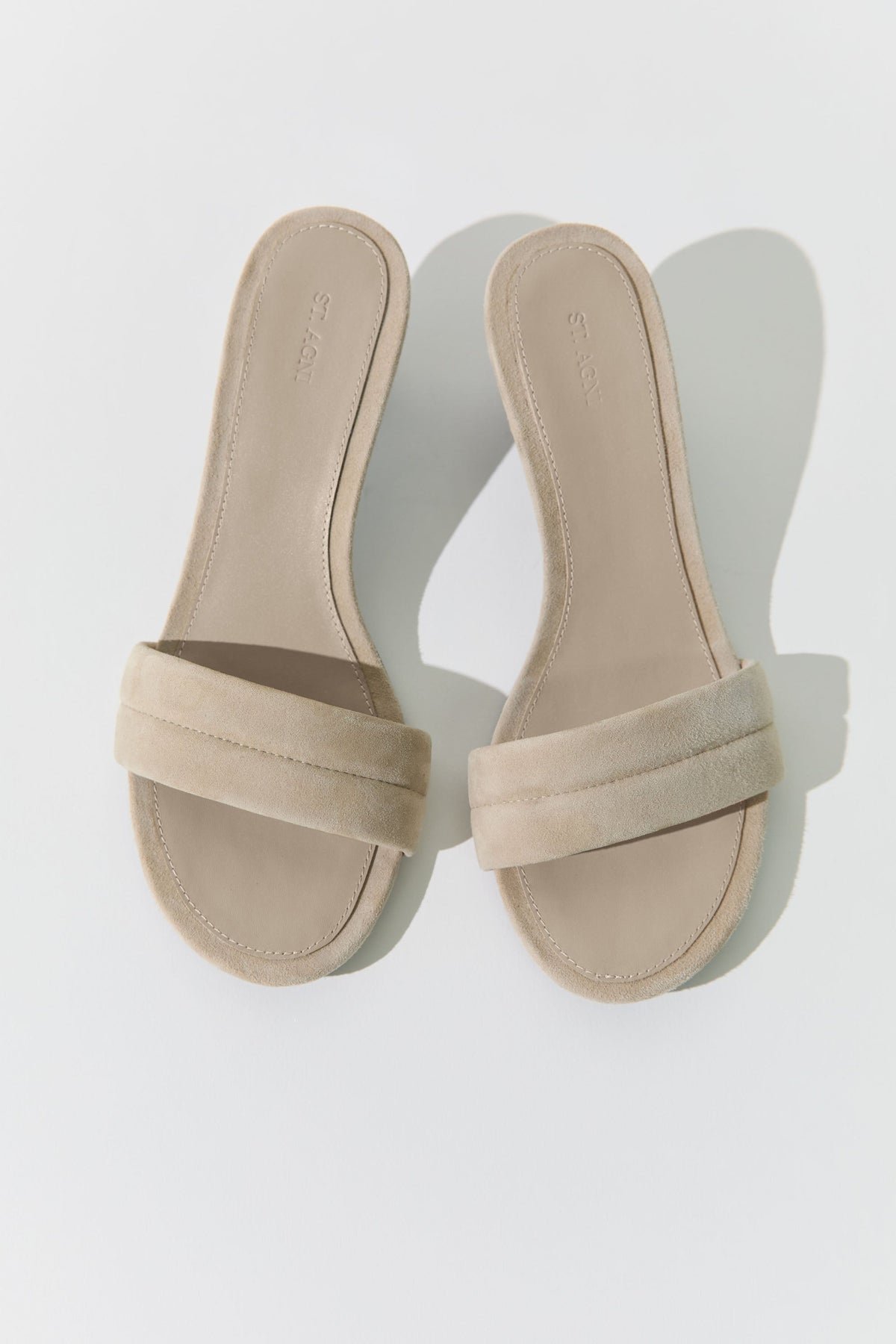 Suede Stitch Detail Heel - Rock