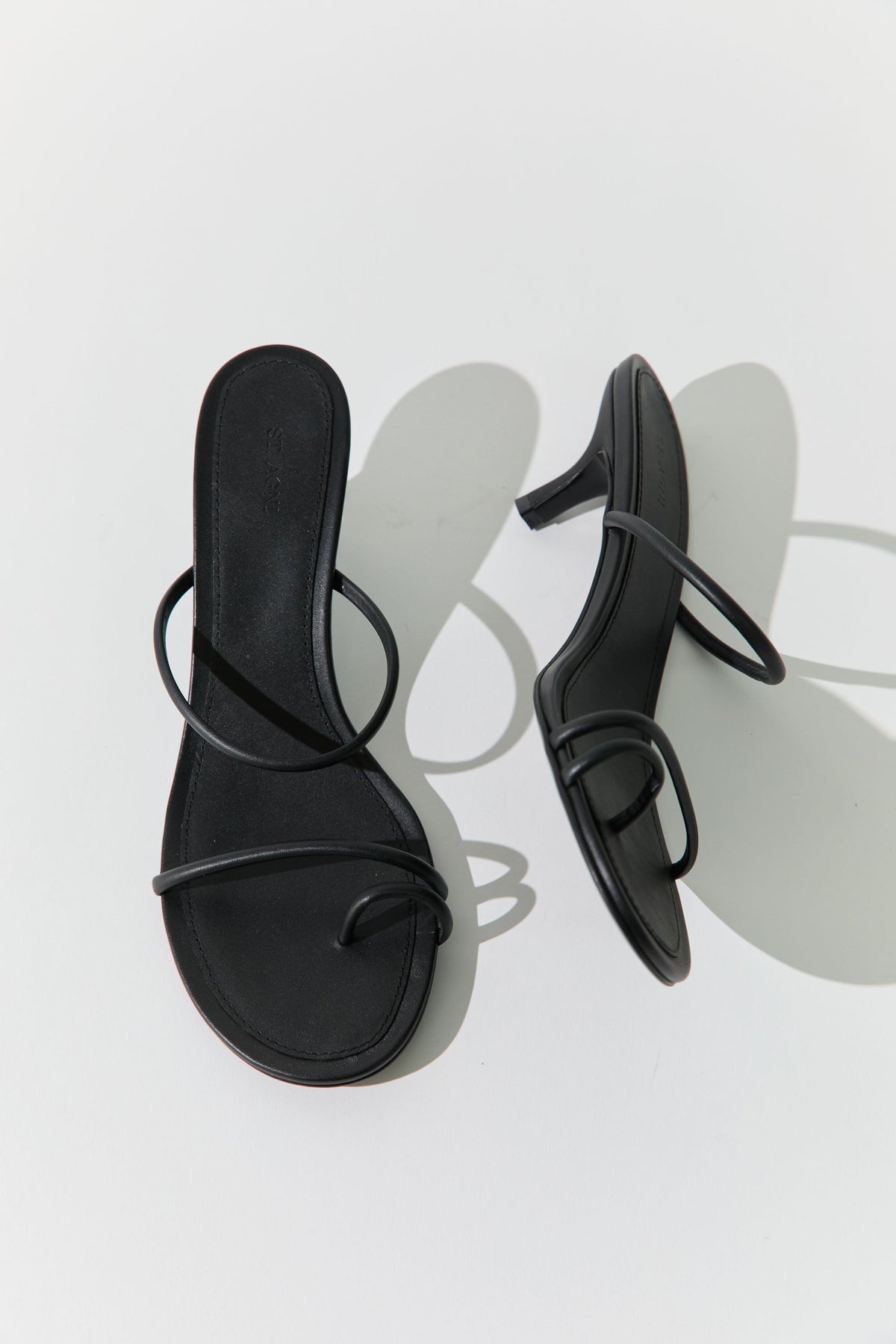 Minimal Strap Heel - Black