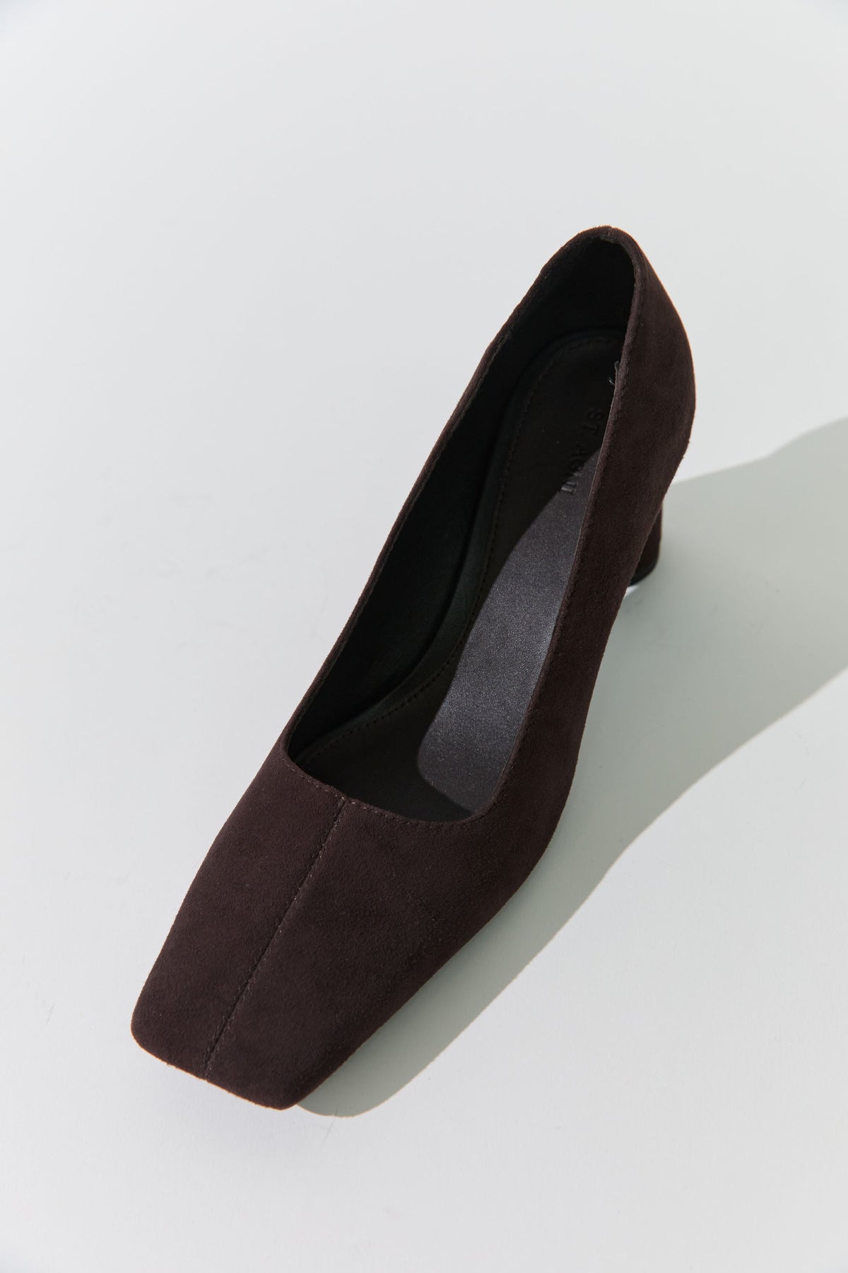 Suede Cylinder Pump - Coffee